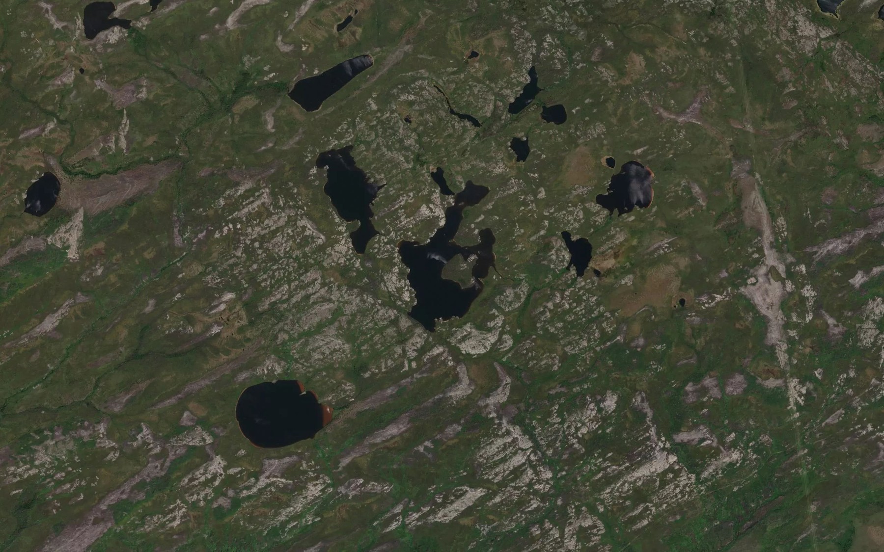 Satellite map of the Lac Kamamachisikamach
