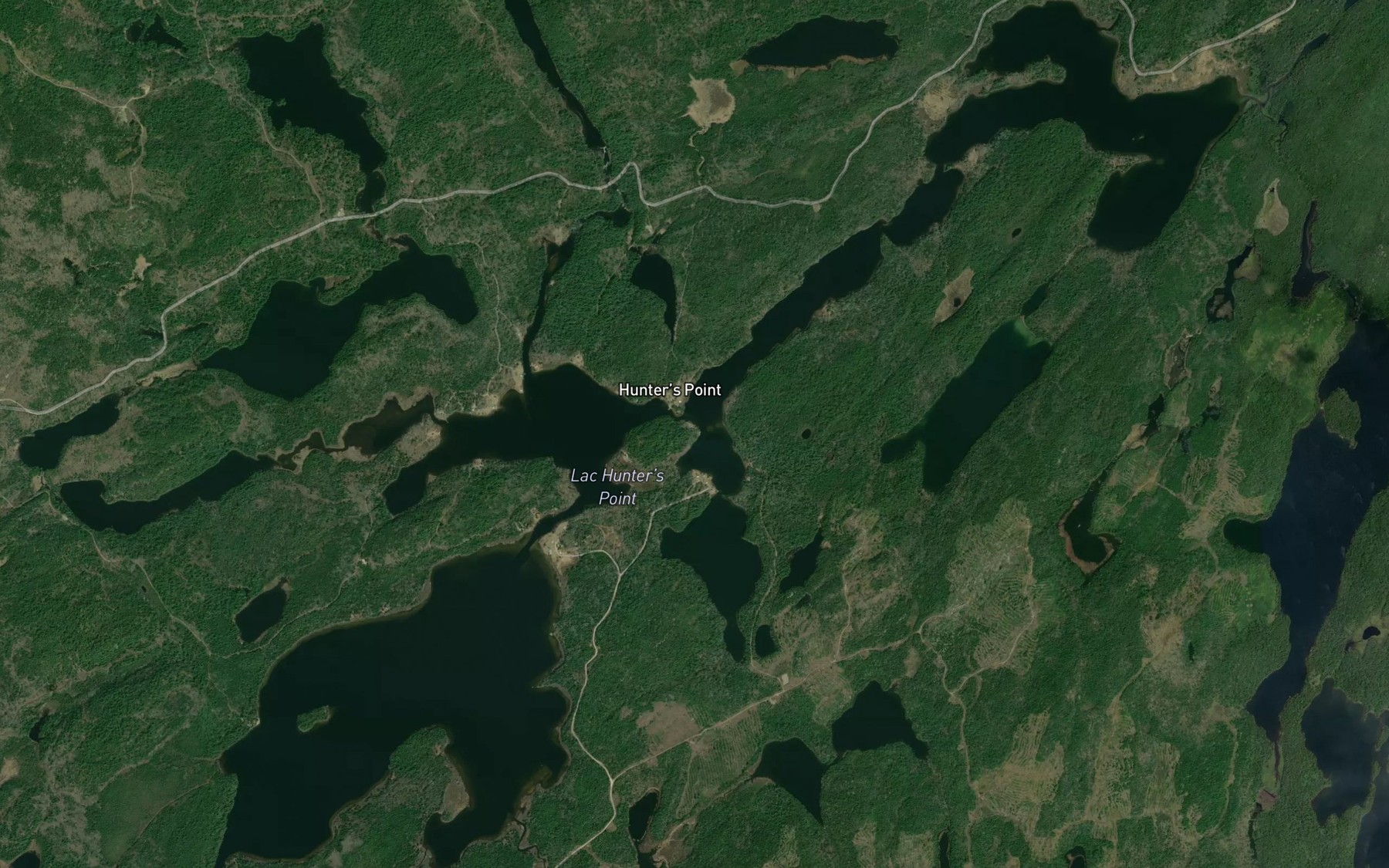 Satellite map of the Lac Hunter's Point