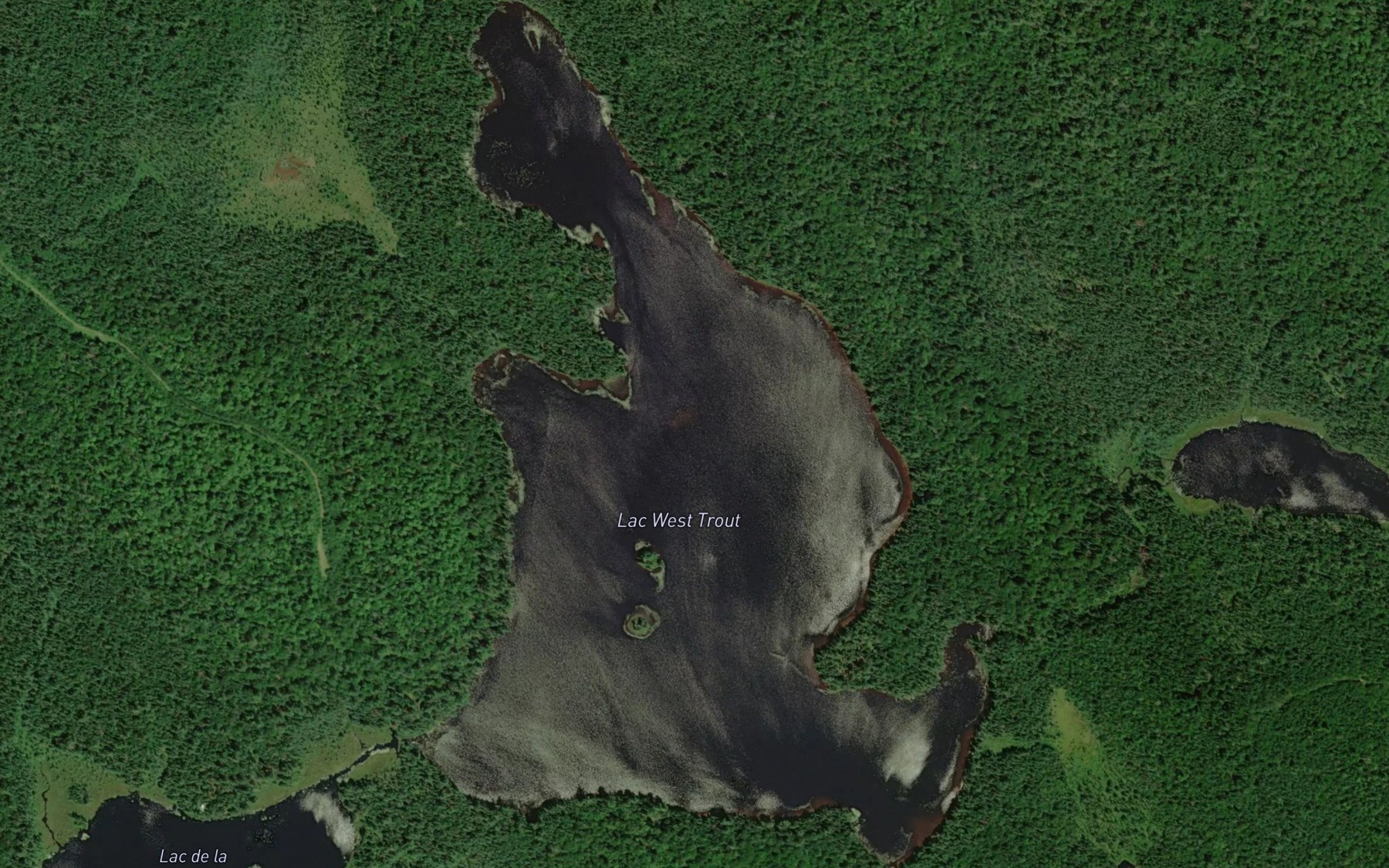 Satellite map of the Lac West Trout