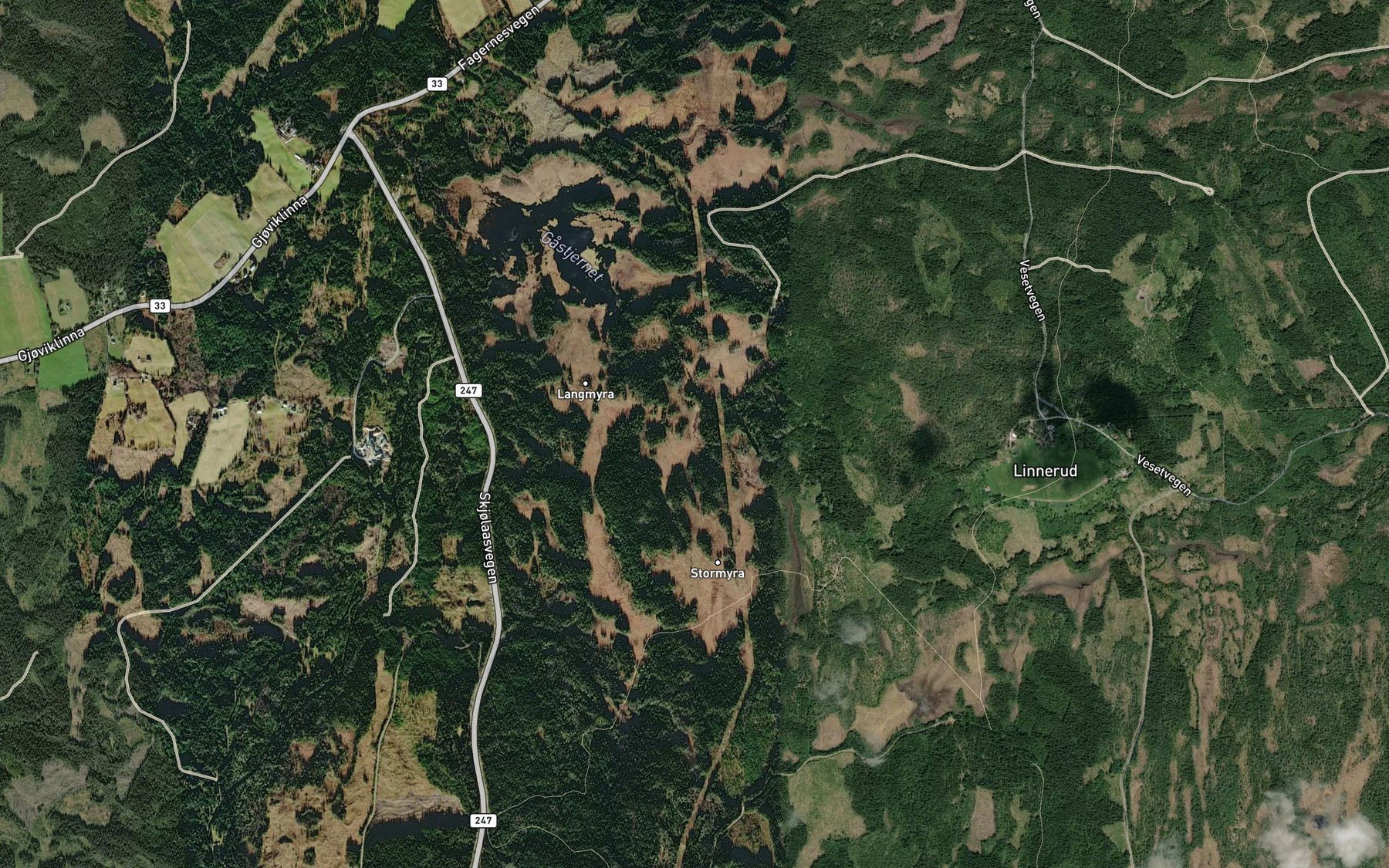 Satellite map of the Rudsseterloken