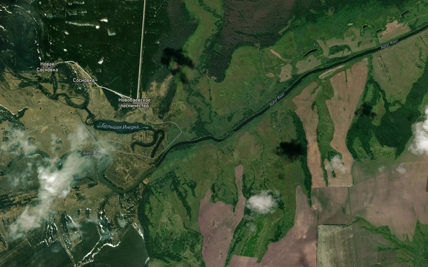 Satellite map of the Barakhmanka