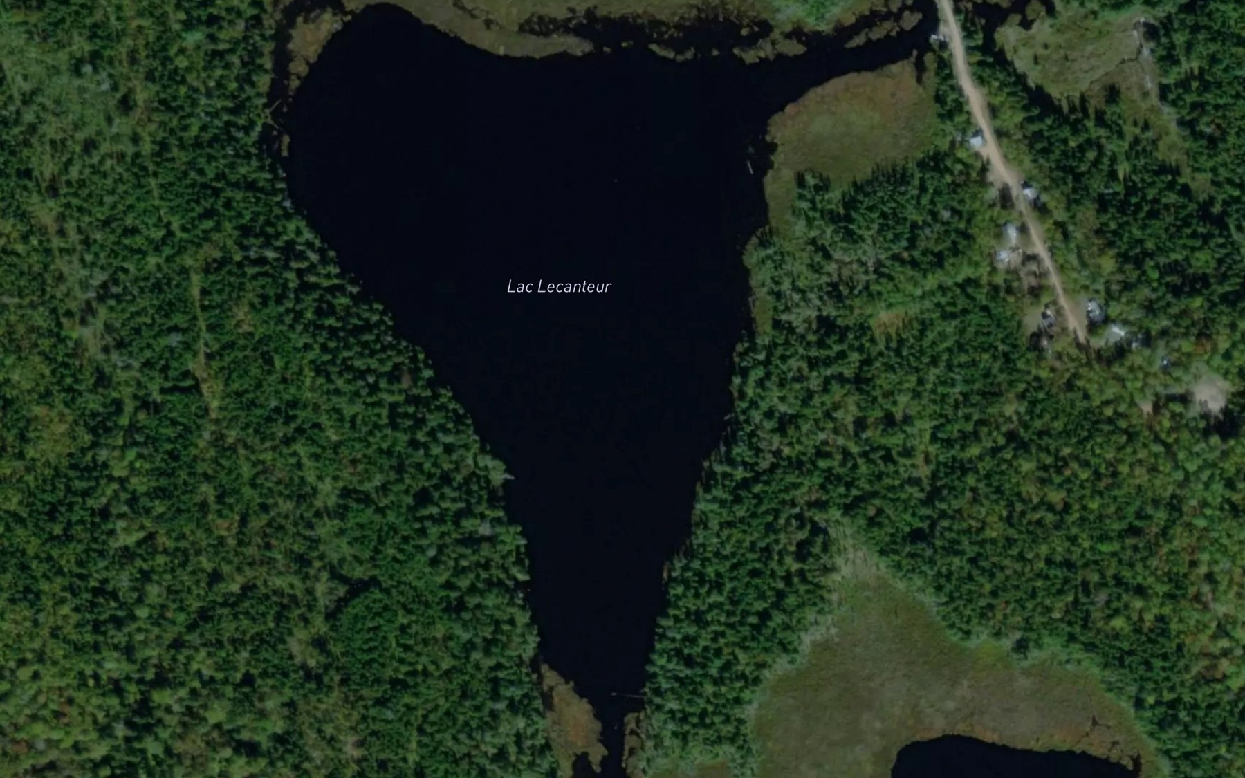 Satellite map of the Lac Lecanteur
