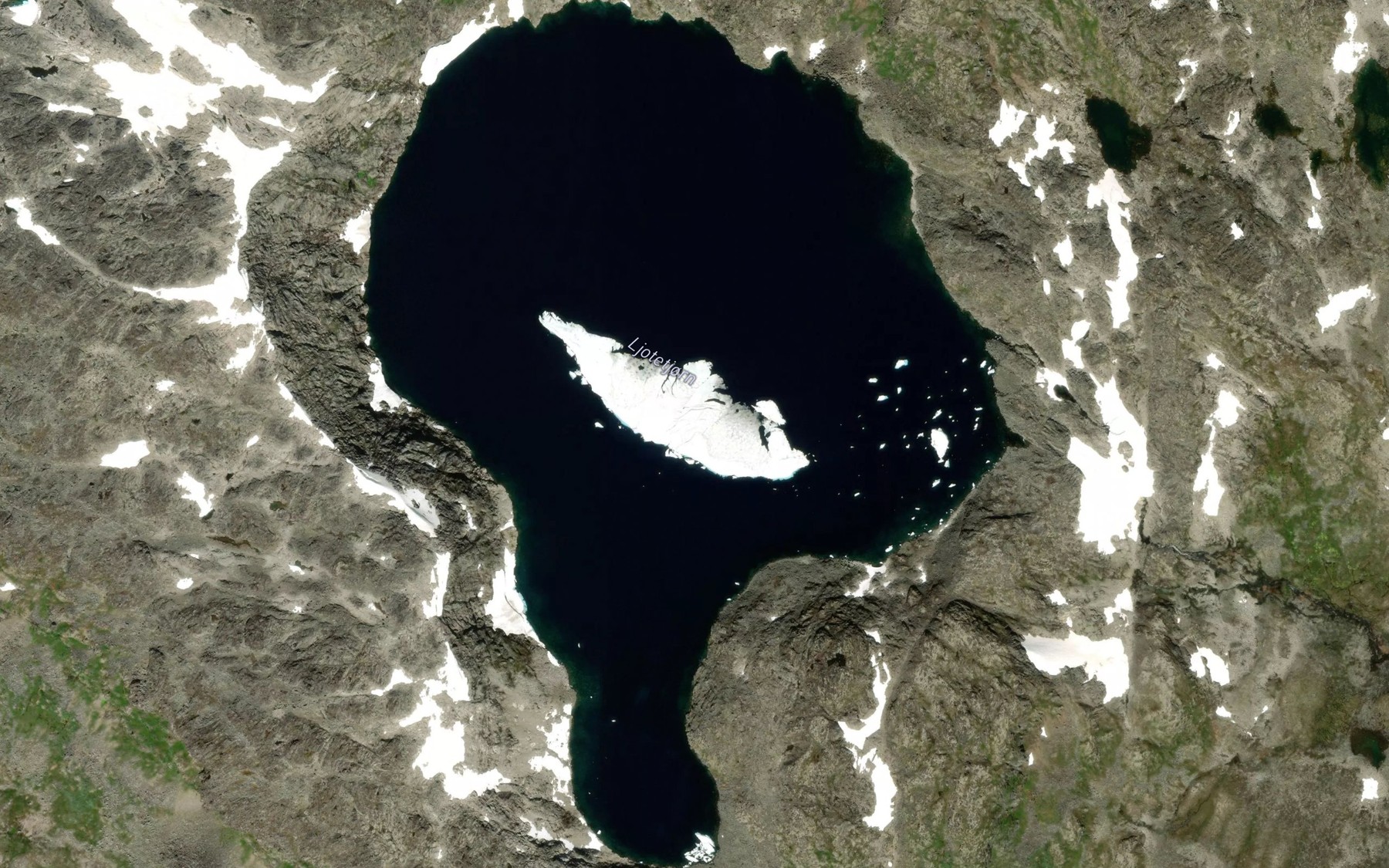 Satellite map of the Ljotetjorn
