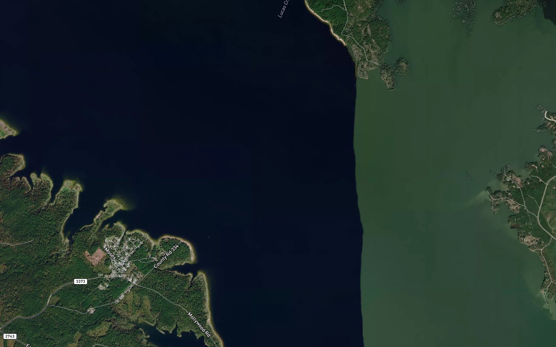 Satellite map of the McGilberry Lake