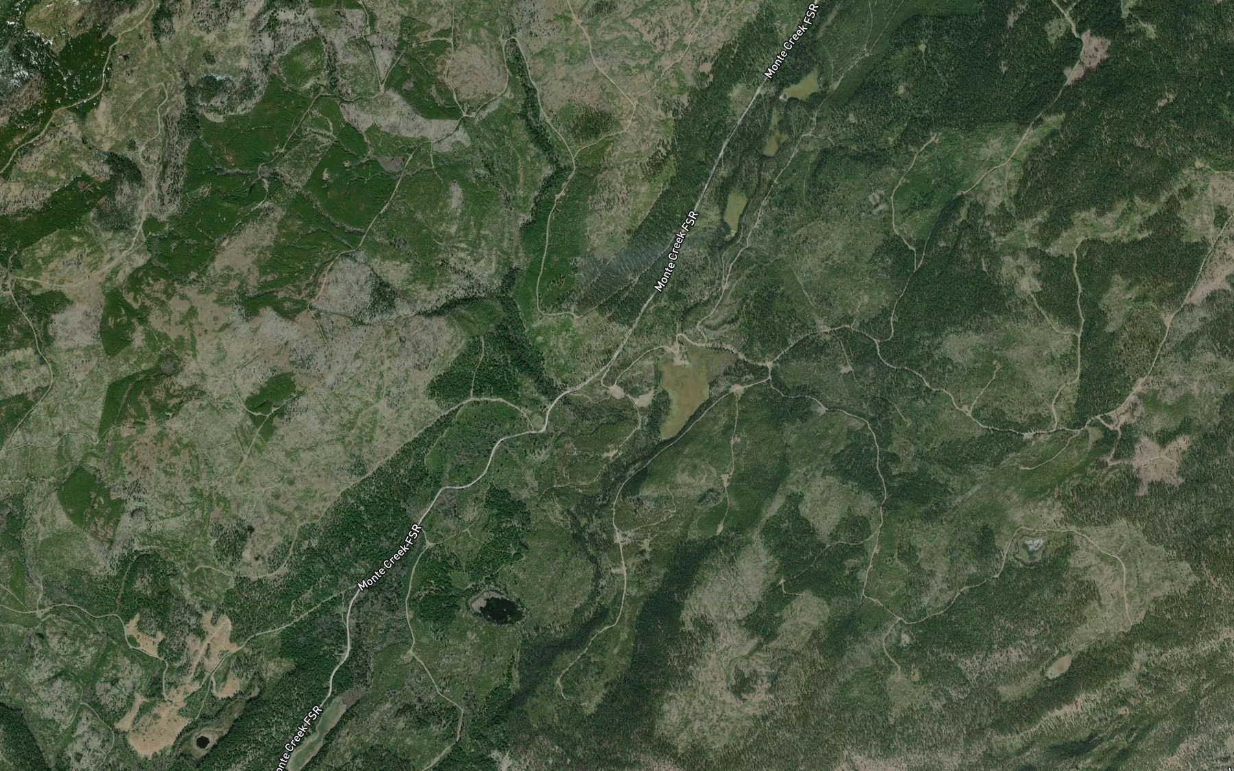 Satellite map of the Jupiter Creek