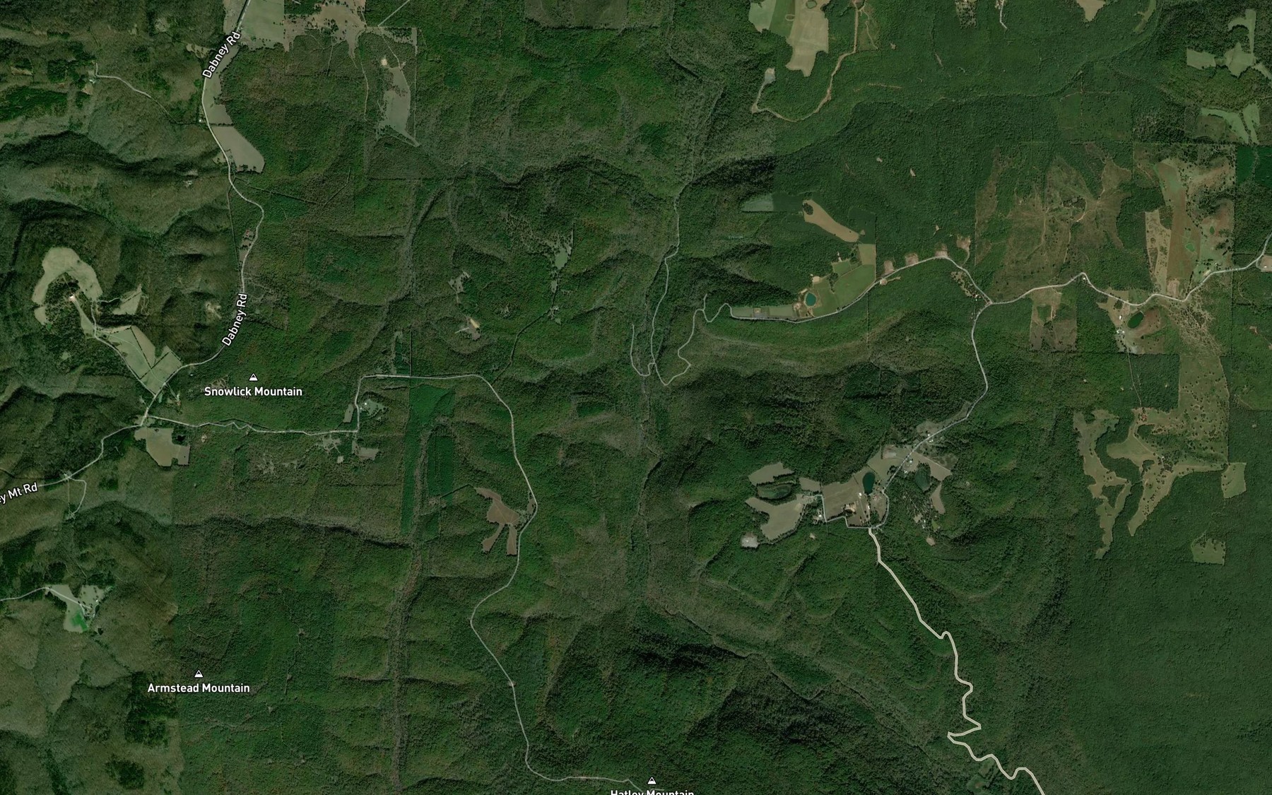 Satellite map of the Dry Creek
