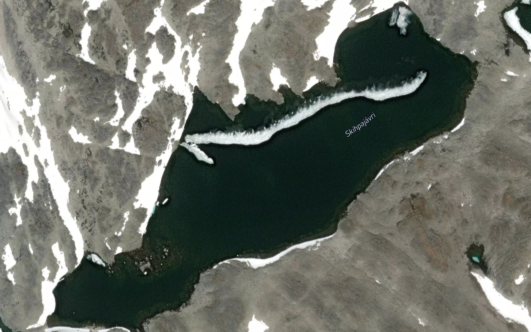 Satellite map of the Skihpajavri