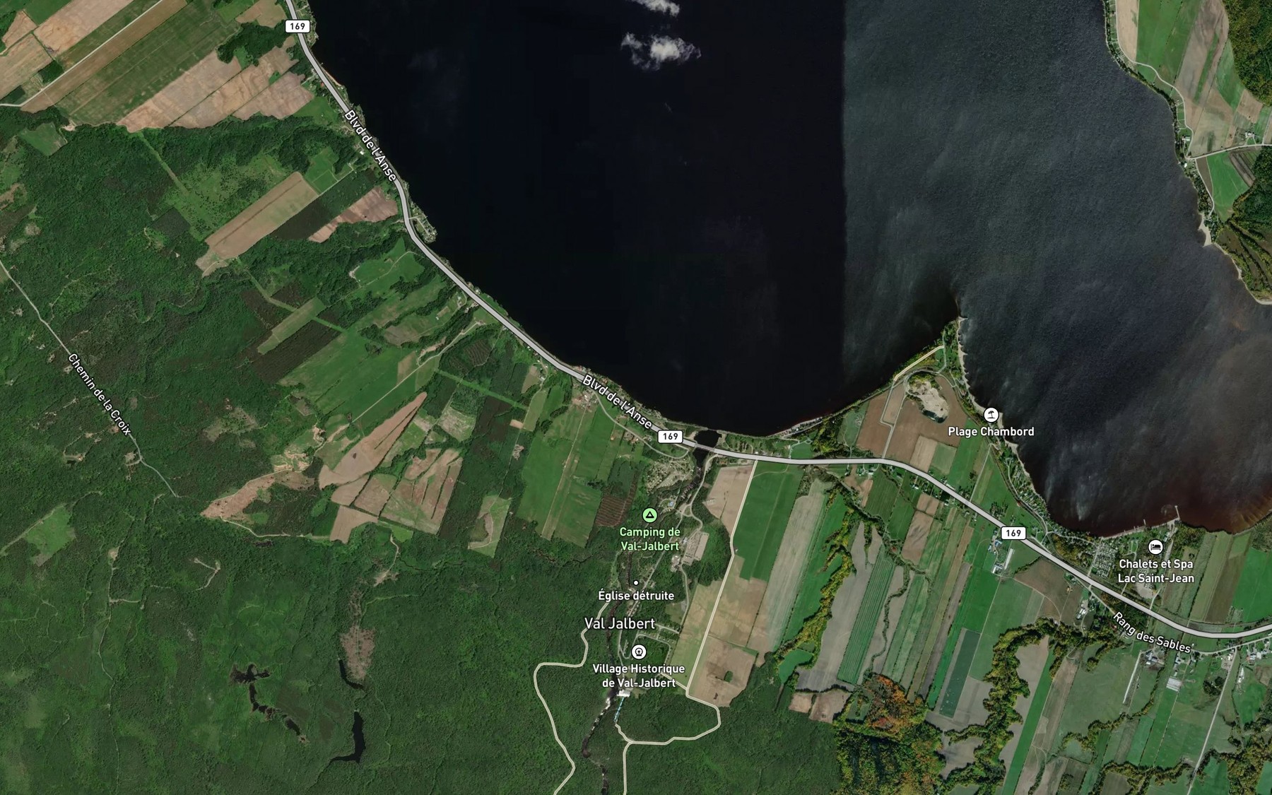 Satellite map of the Riviere Ouiatchouan