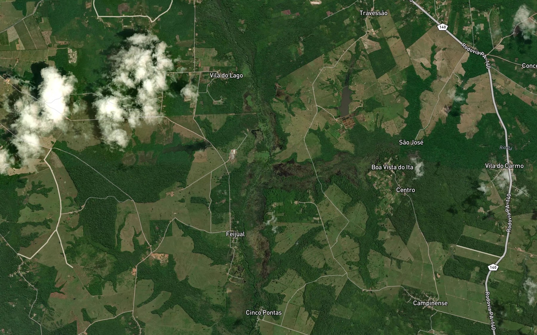 Satellite map of the Rio Ita