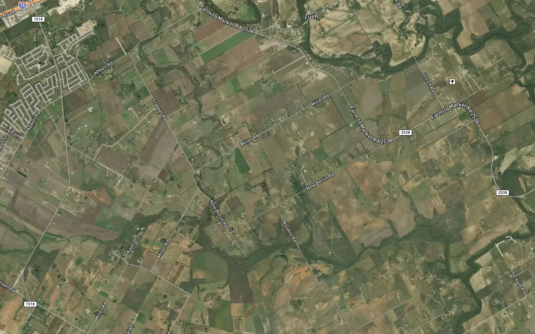 Satellite map of the Martinez Springs