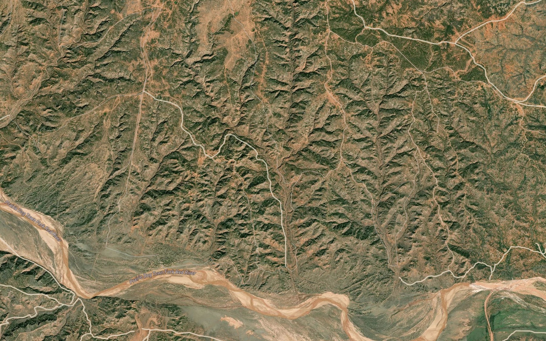 Satellite map of the West Fork Rough Creek