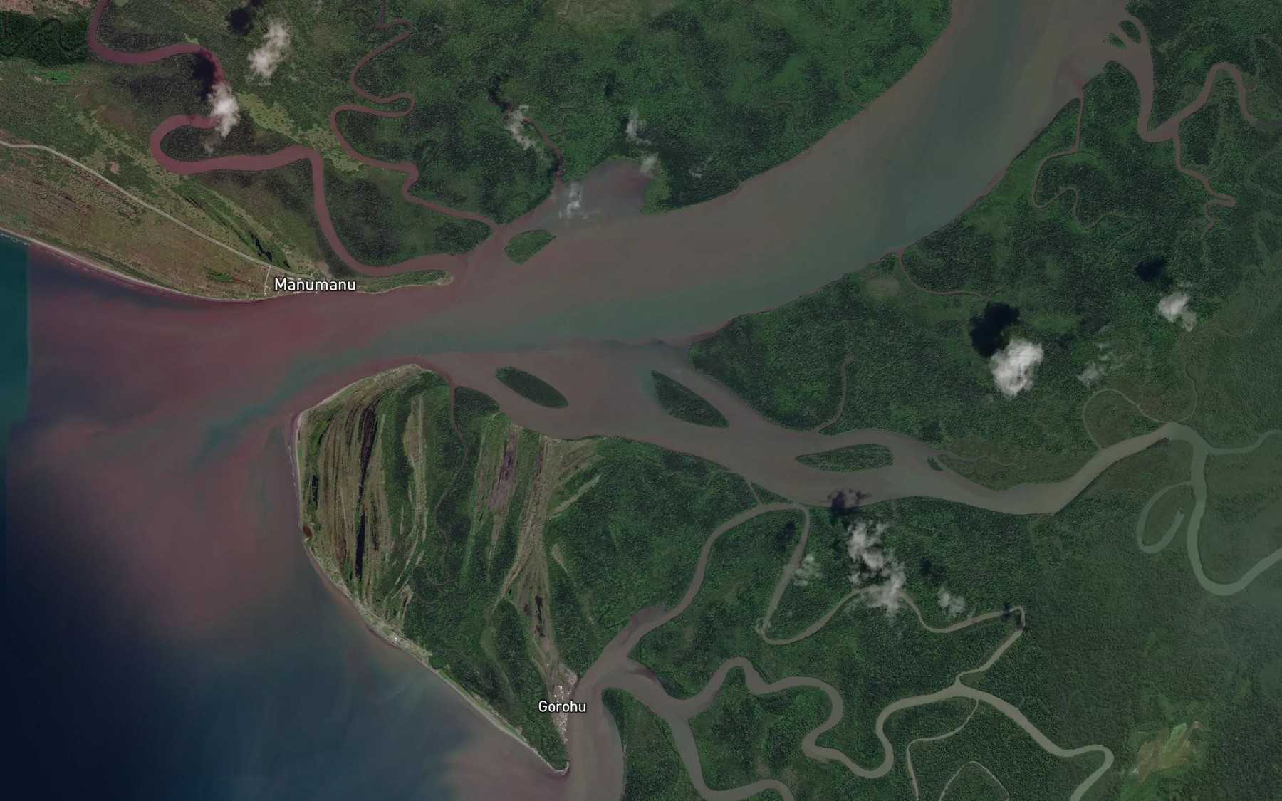 Satellite map of the Laloki River