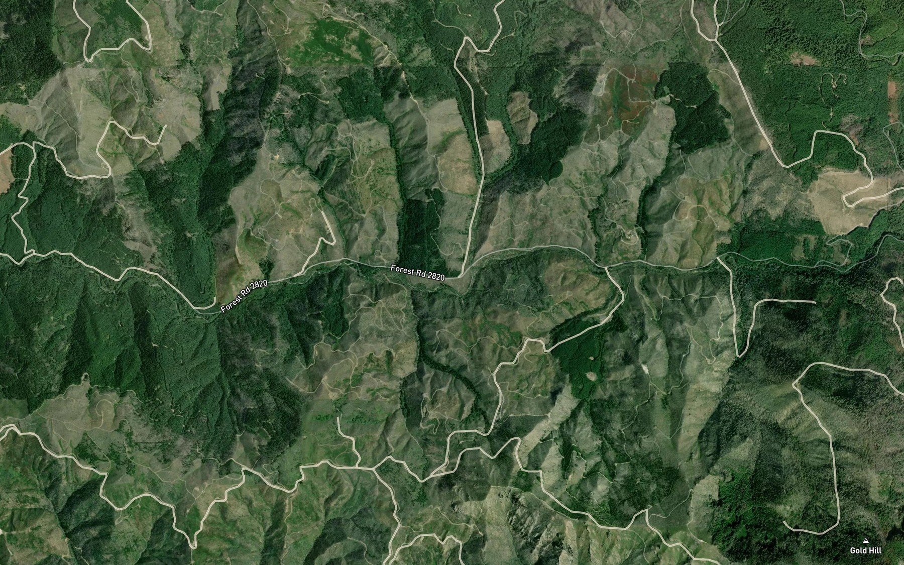 Satellite map of the North Fork Calapooia River