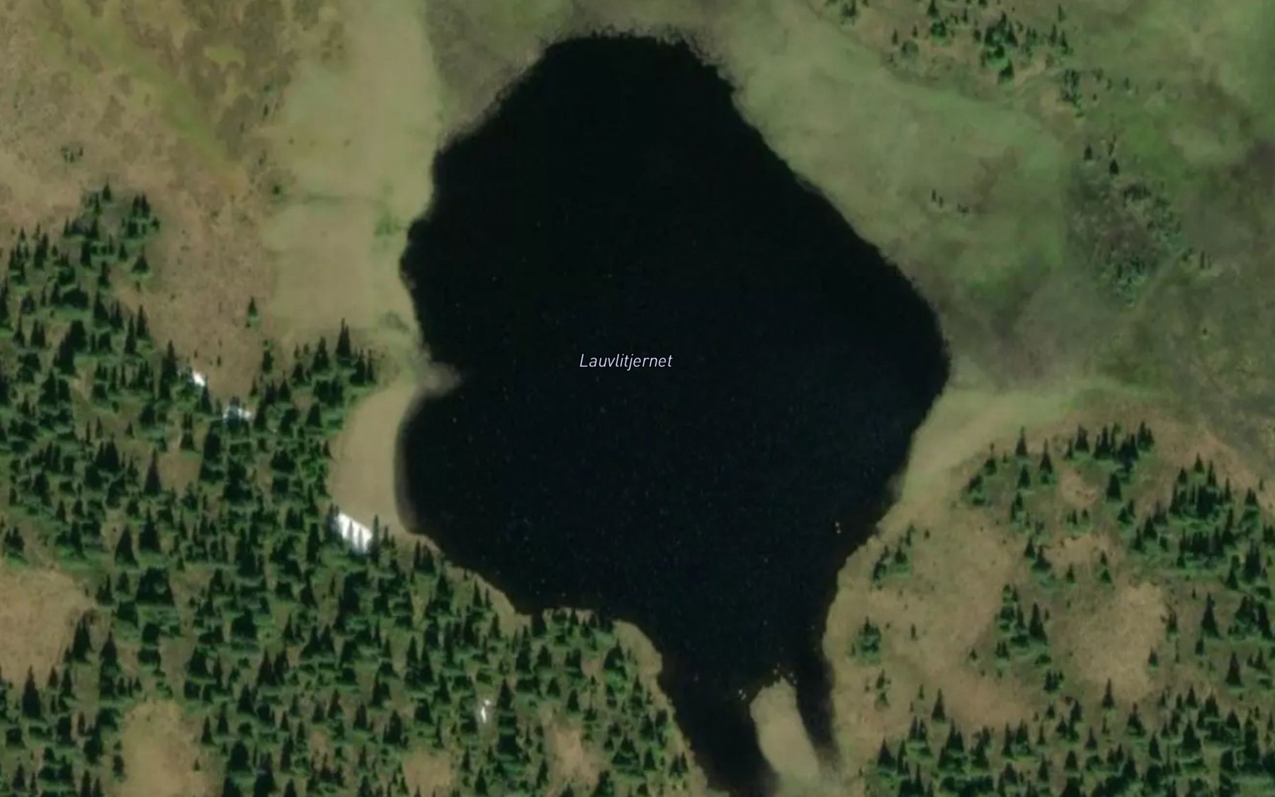 Satellite map of the Lauvlitjernet
