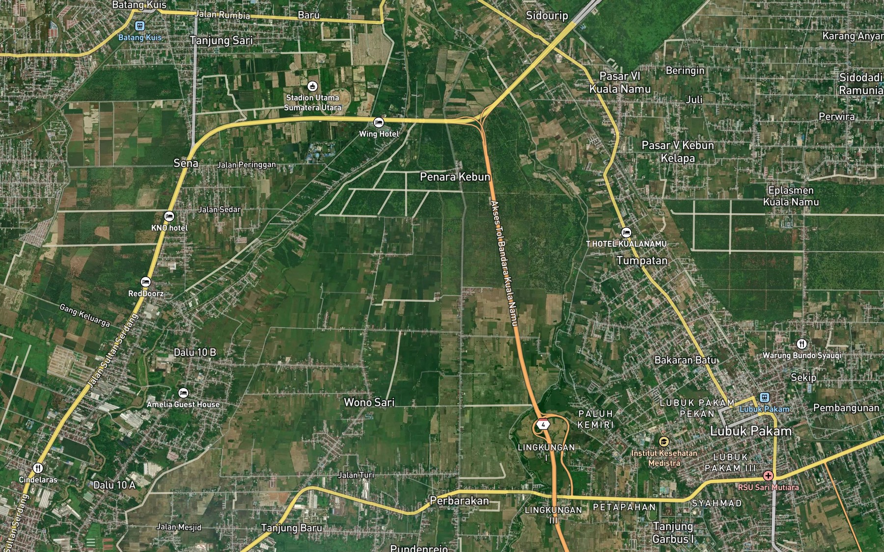 Satellite map of the Sungai Merah