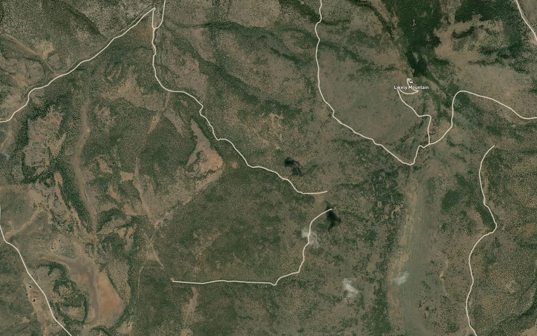 Satellite map of the Water Canyon Spring