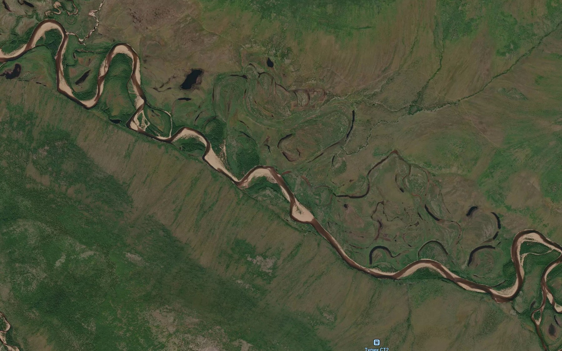 Satellite map of the Zelenyy
