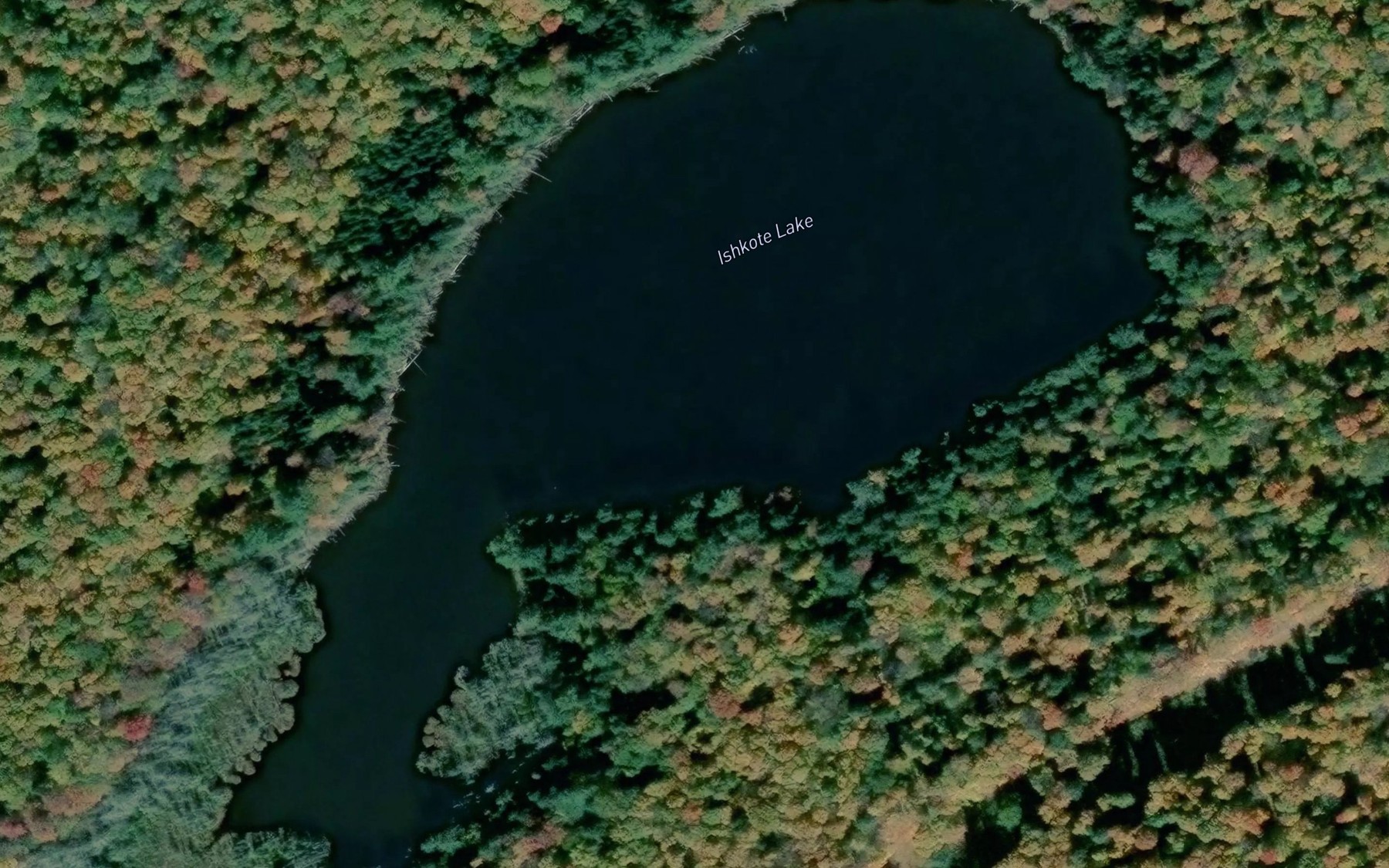 Satellite map of the Ishkote Lake