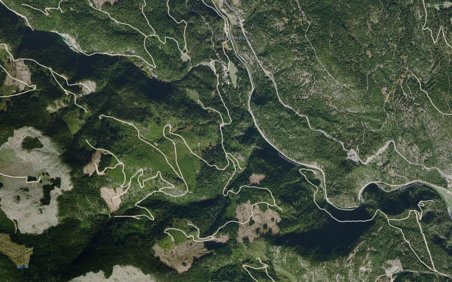Satellite map of the Roany Creek
