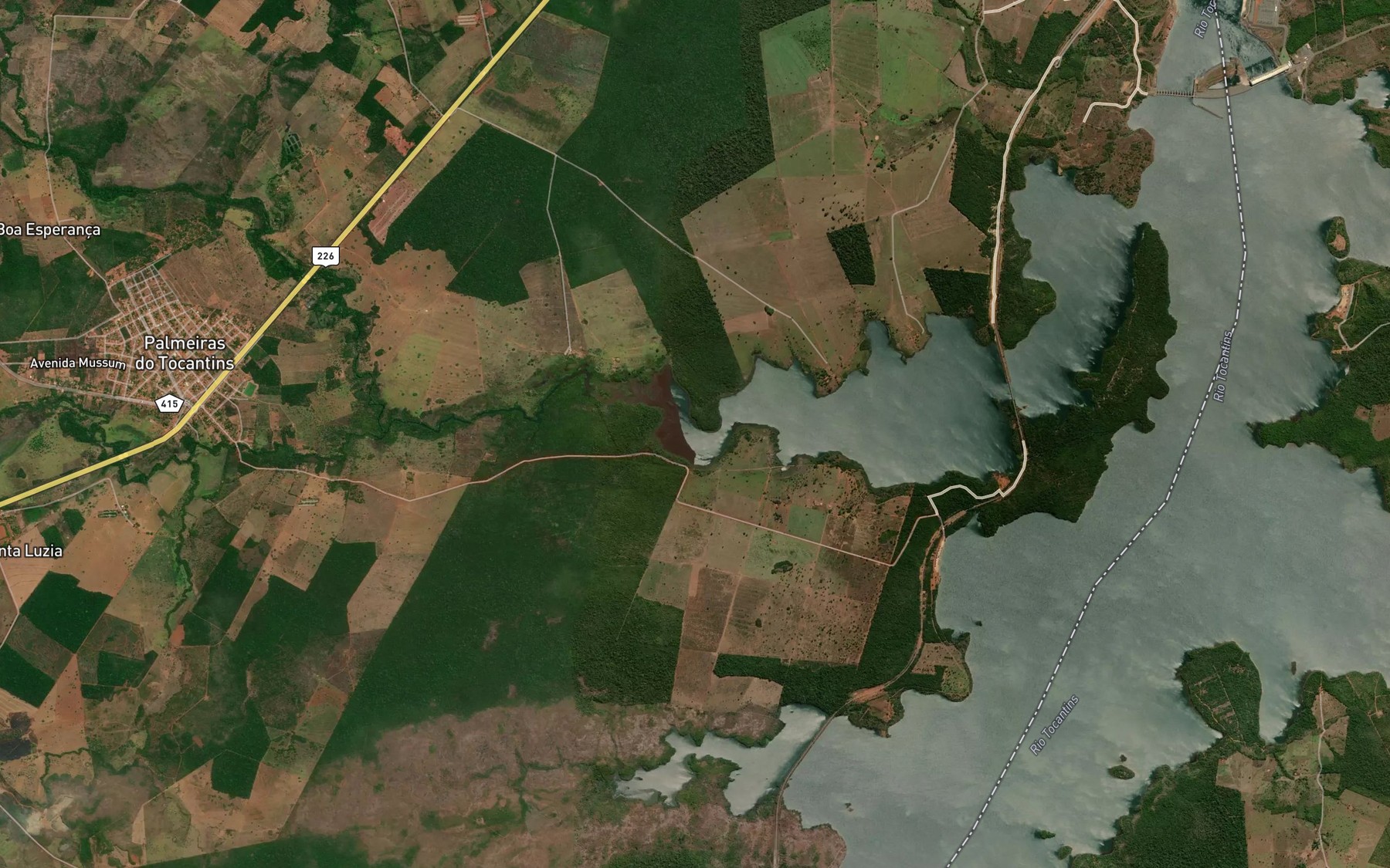 Satellite map of the Ribeirao do Mosquito