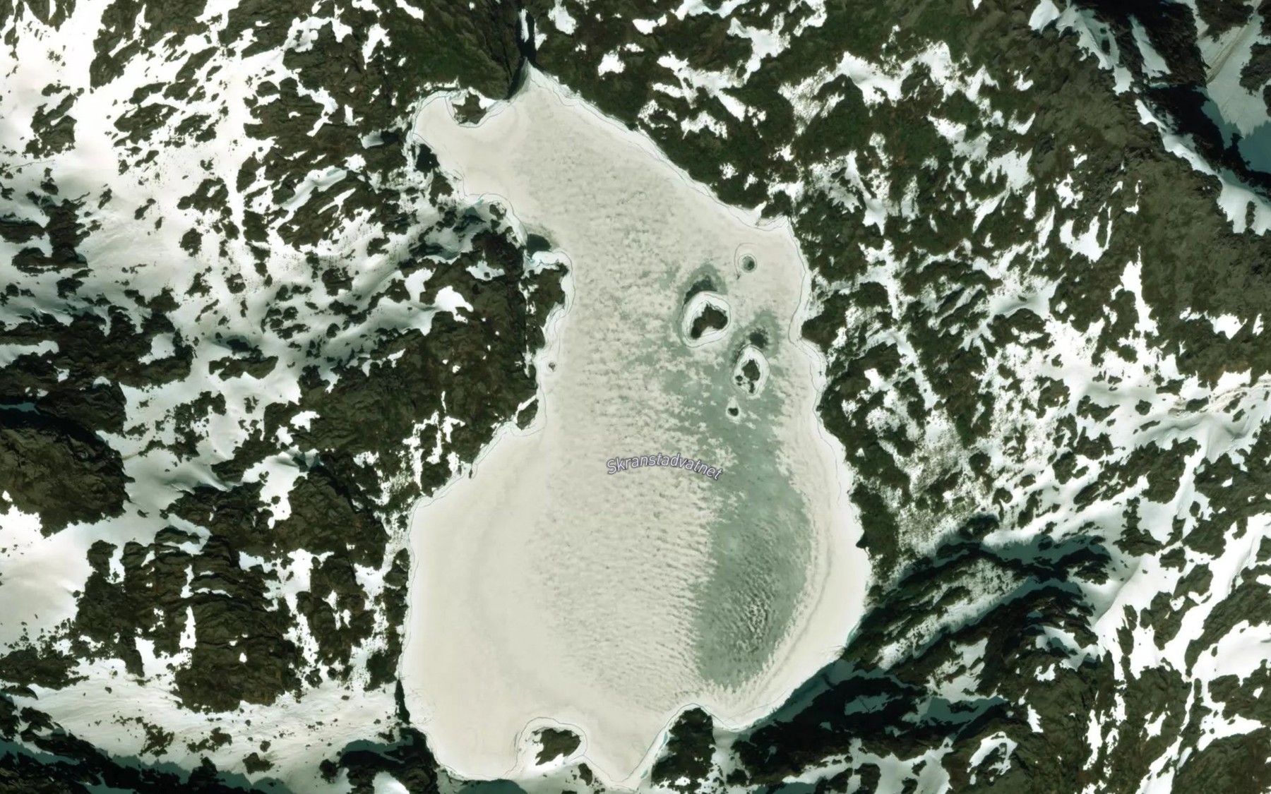 Satellite map of the Skranstadvatnet