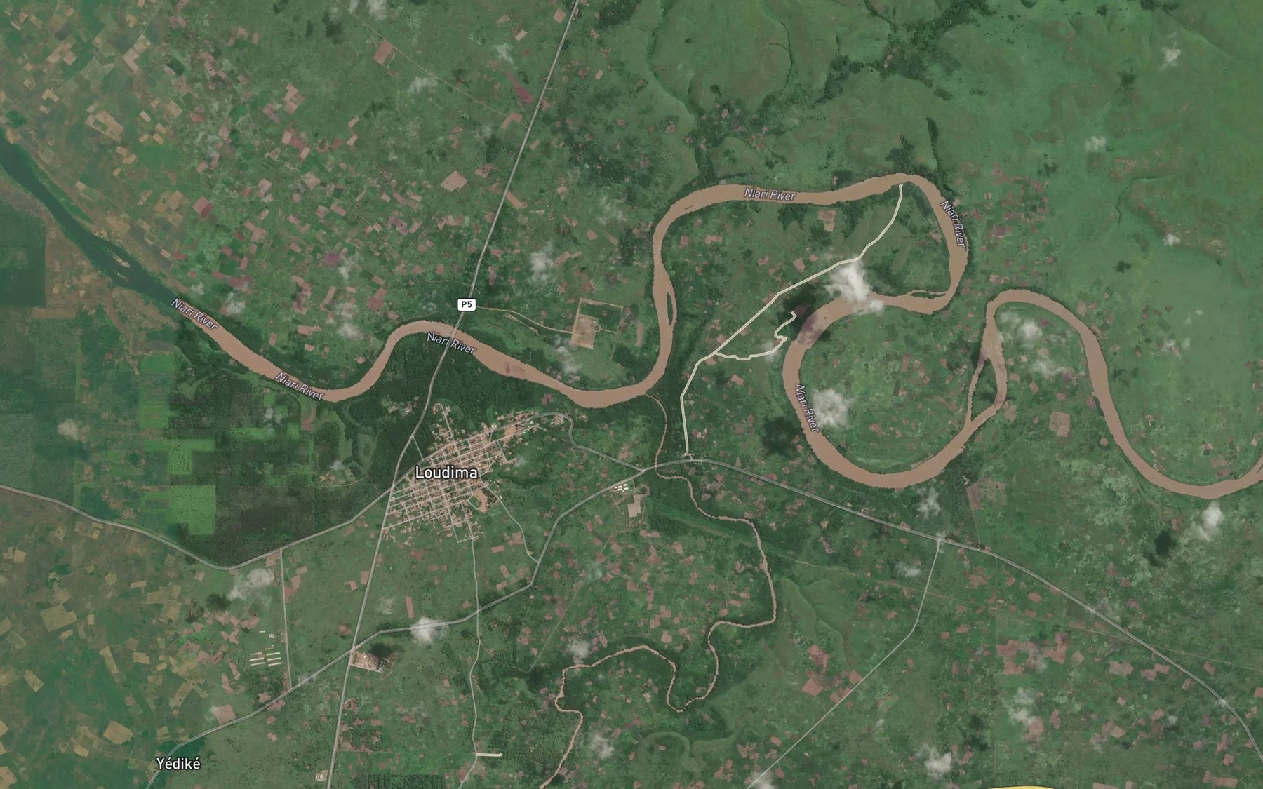 Satellite map of the Loudima