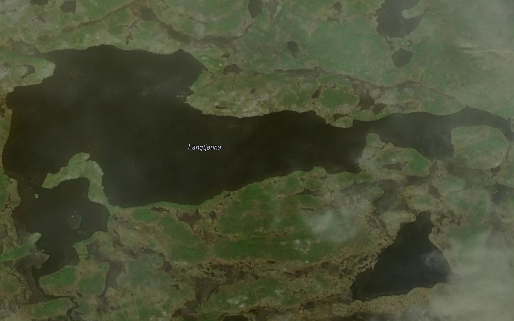 Satellite map of the Langtjorna