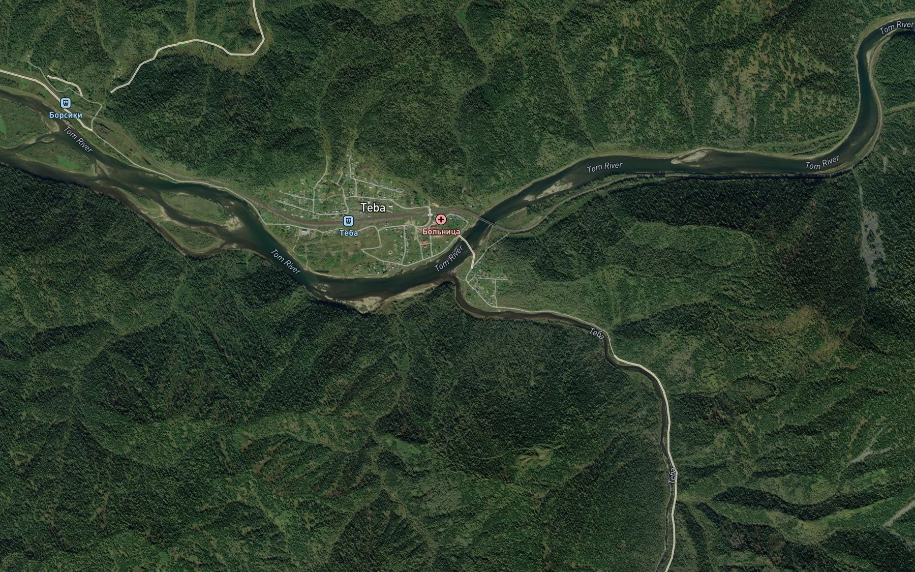 Satellite map of the Teba