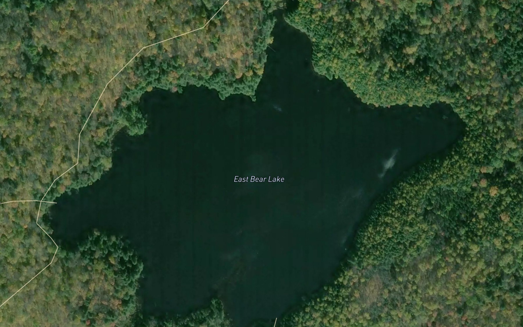 Satellite map of the East Bear Lake