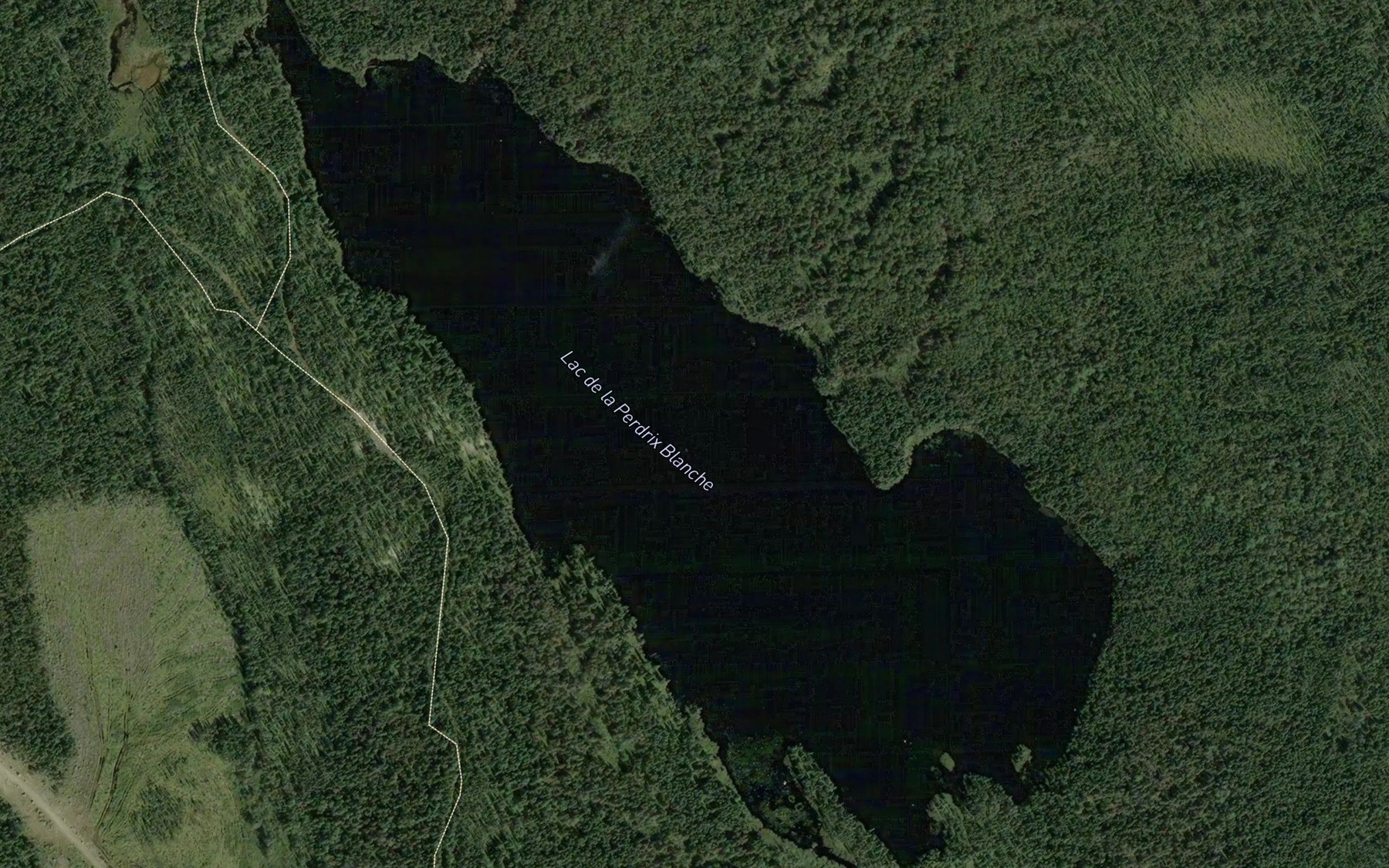 Satellite map of the Lac de la Perdrix Blanche