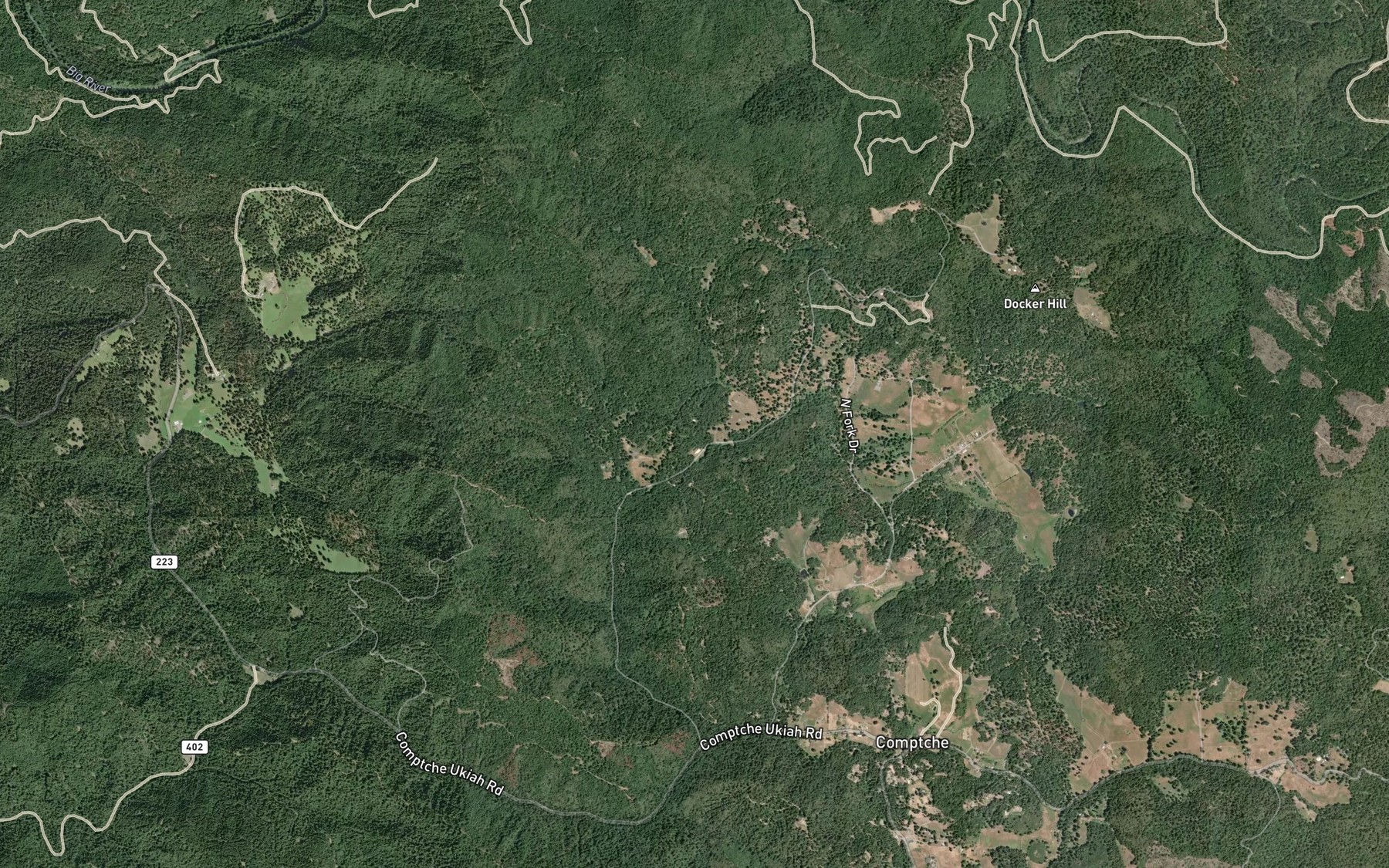 Satellite map of the Soda Spring