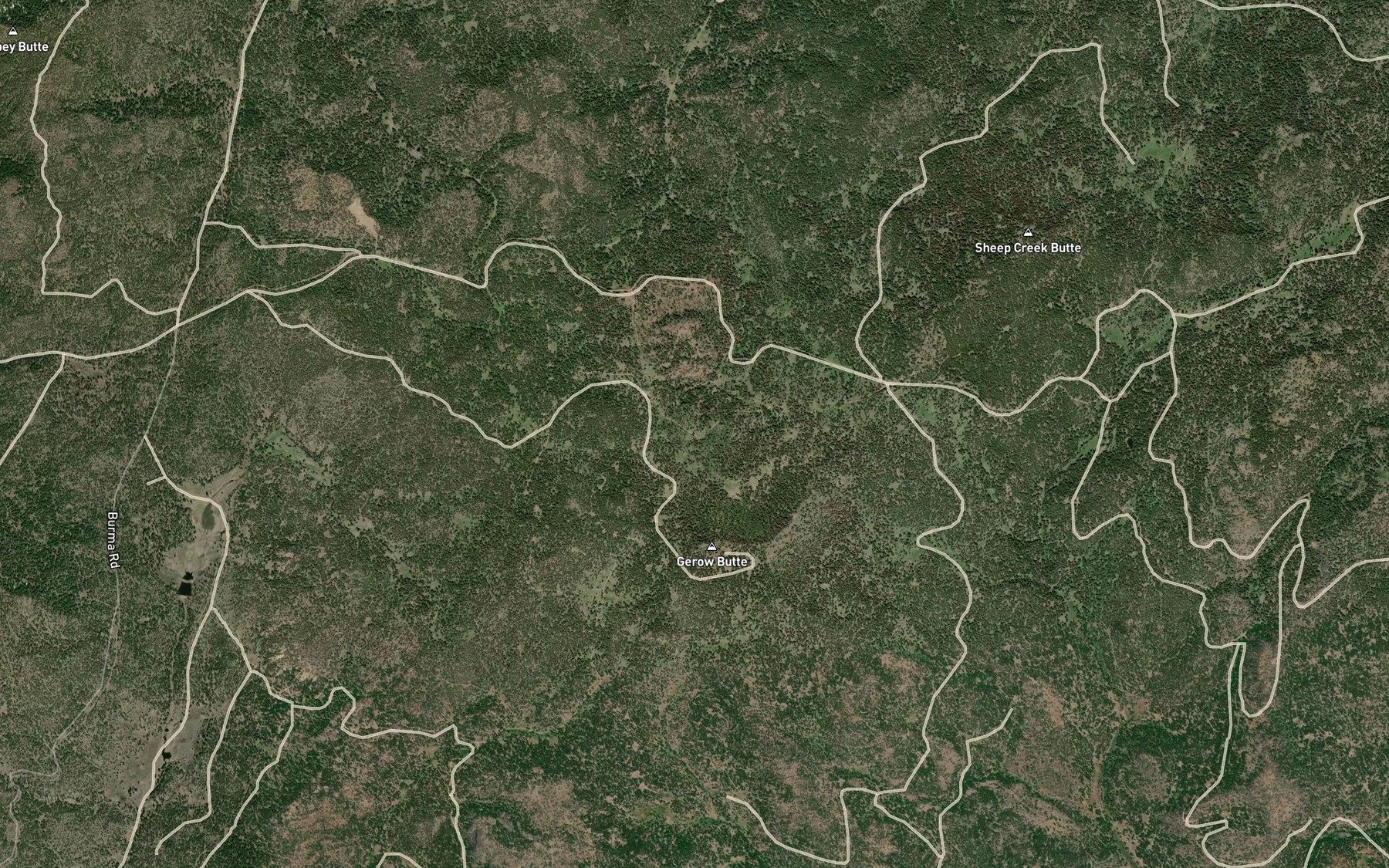 Satellite map of the Gerow Spring