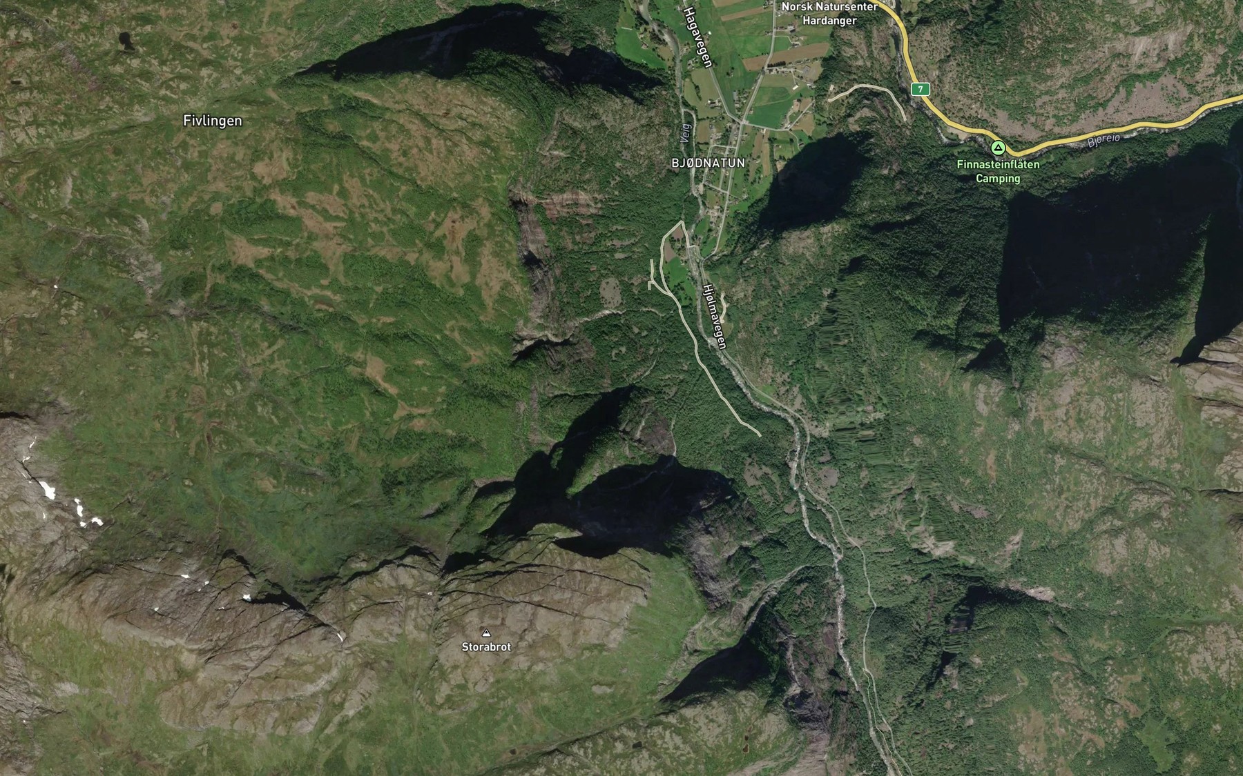 Satellite map of the Nonsgjelsbekken