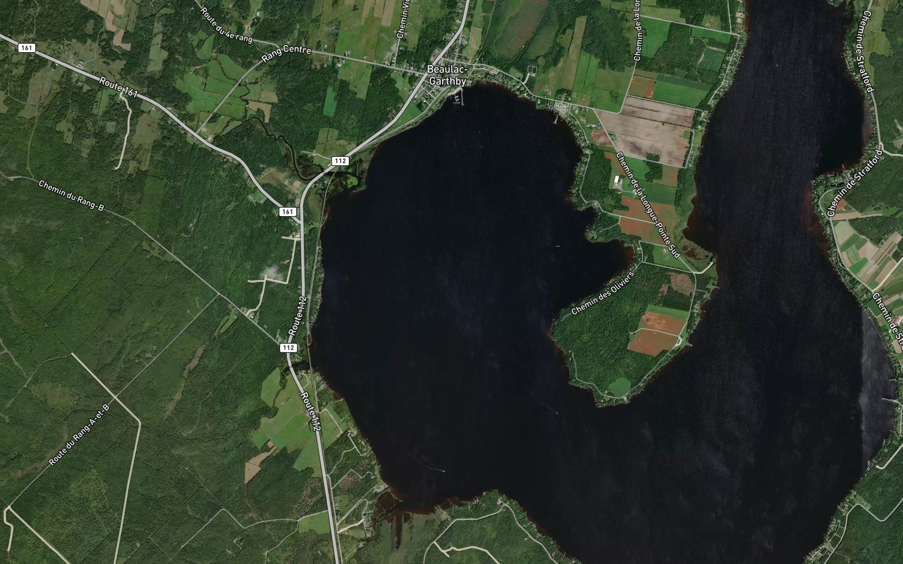 Satellite map of the Baie Ward