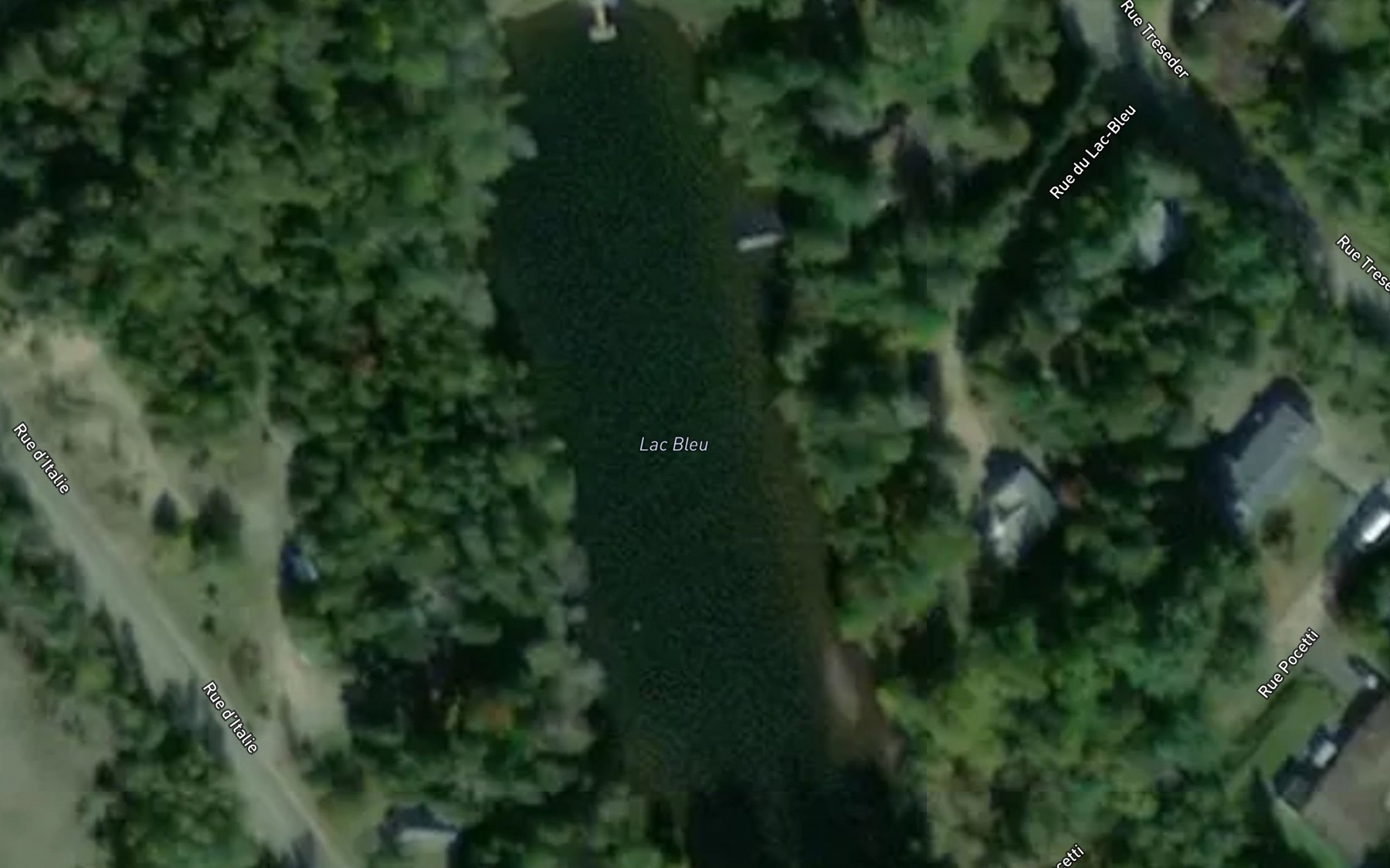 Satellite map of the Lac Bleu
