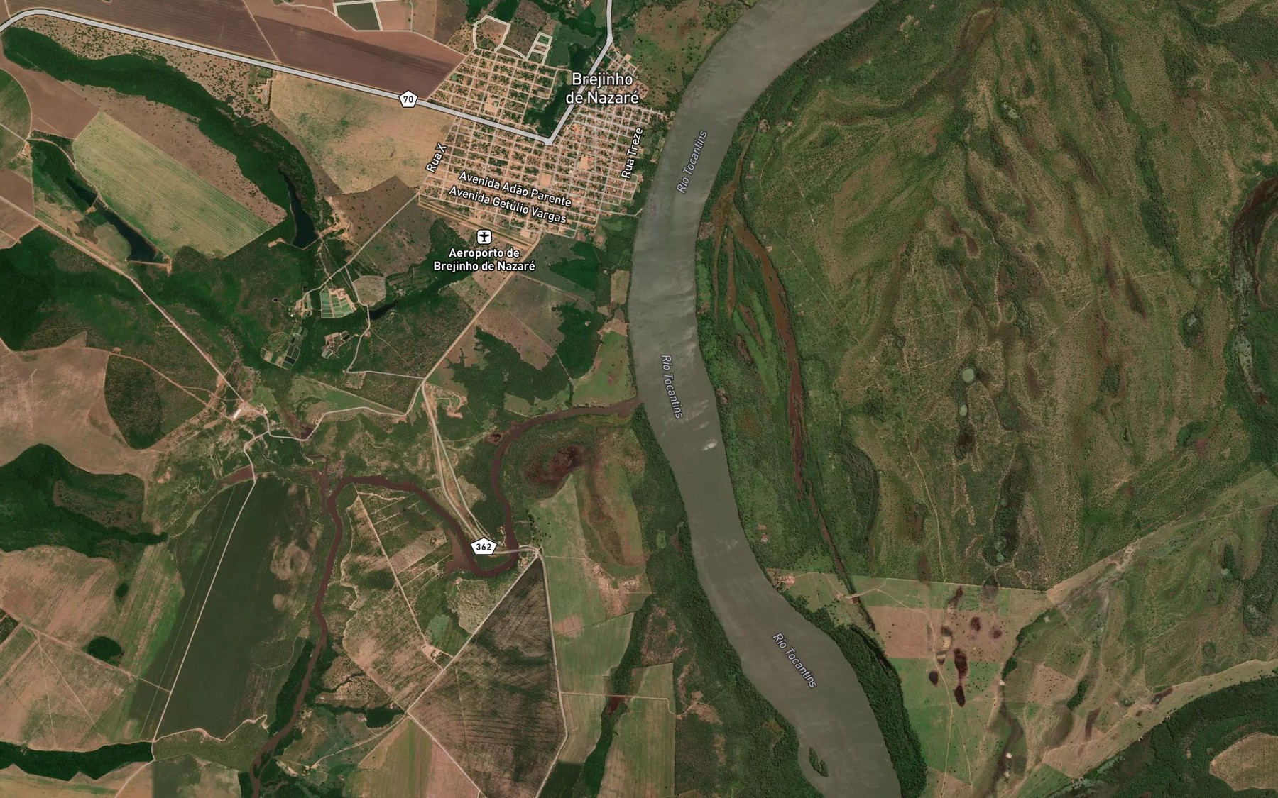 Satellite map of the Rio Crixas