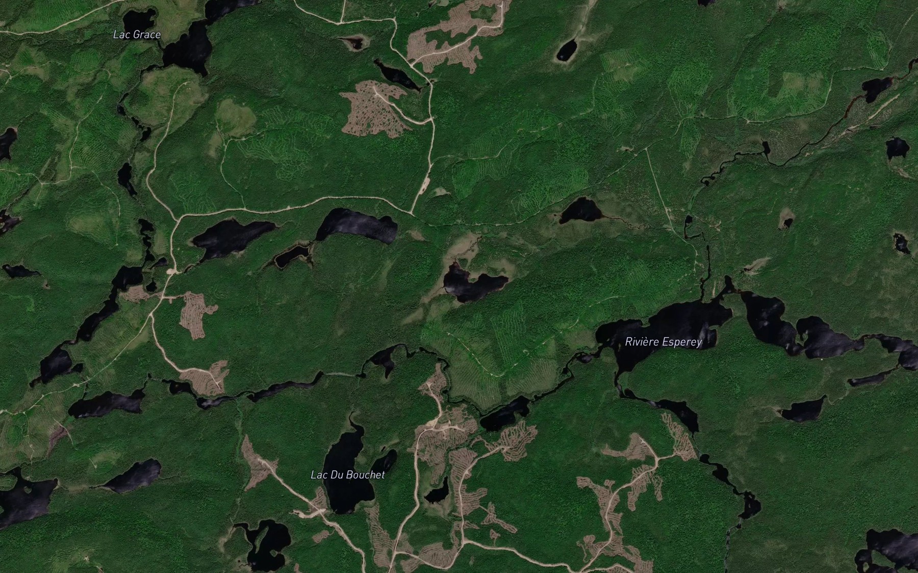 Satellite map of the Lac Jupiter