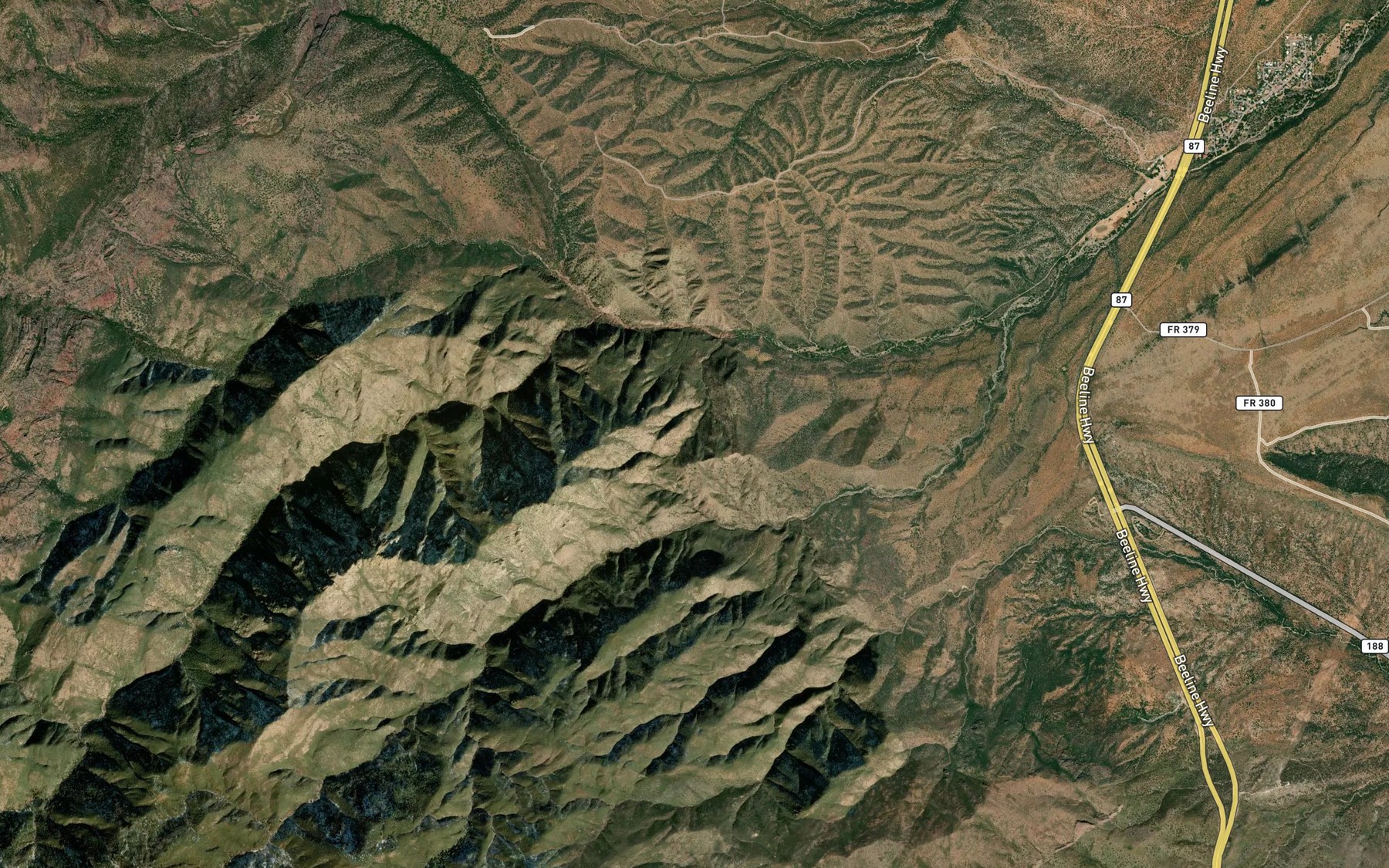 Satellite map of the Lincoln Spring