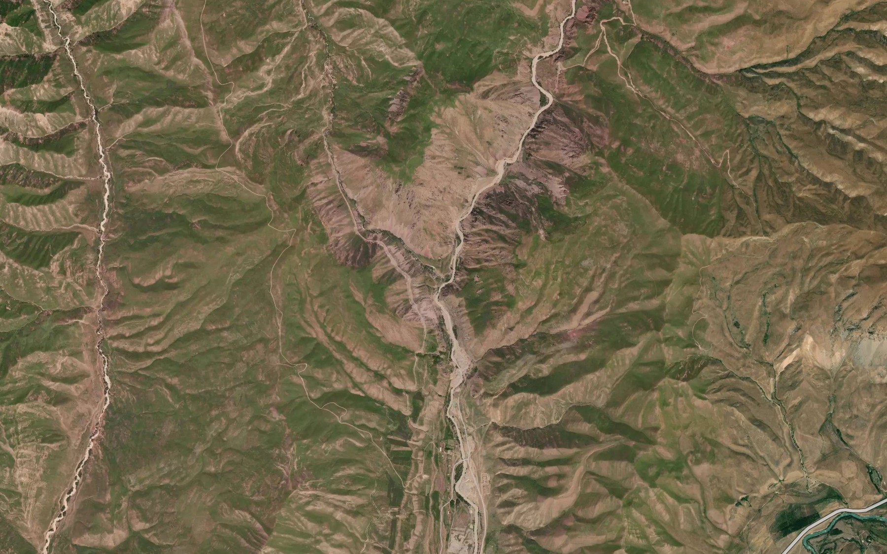 Satellite map of the Kayyng-Suu