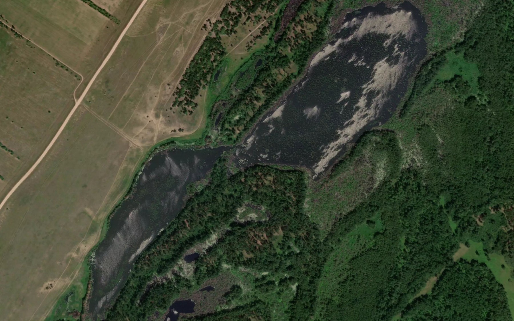 Satellite map of the Ozero Stepnoye