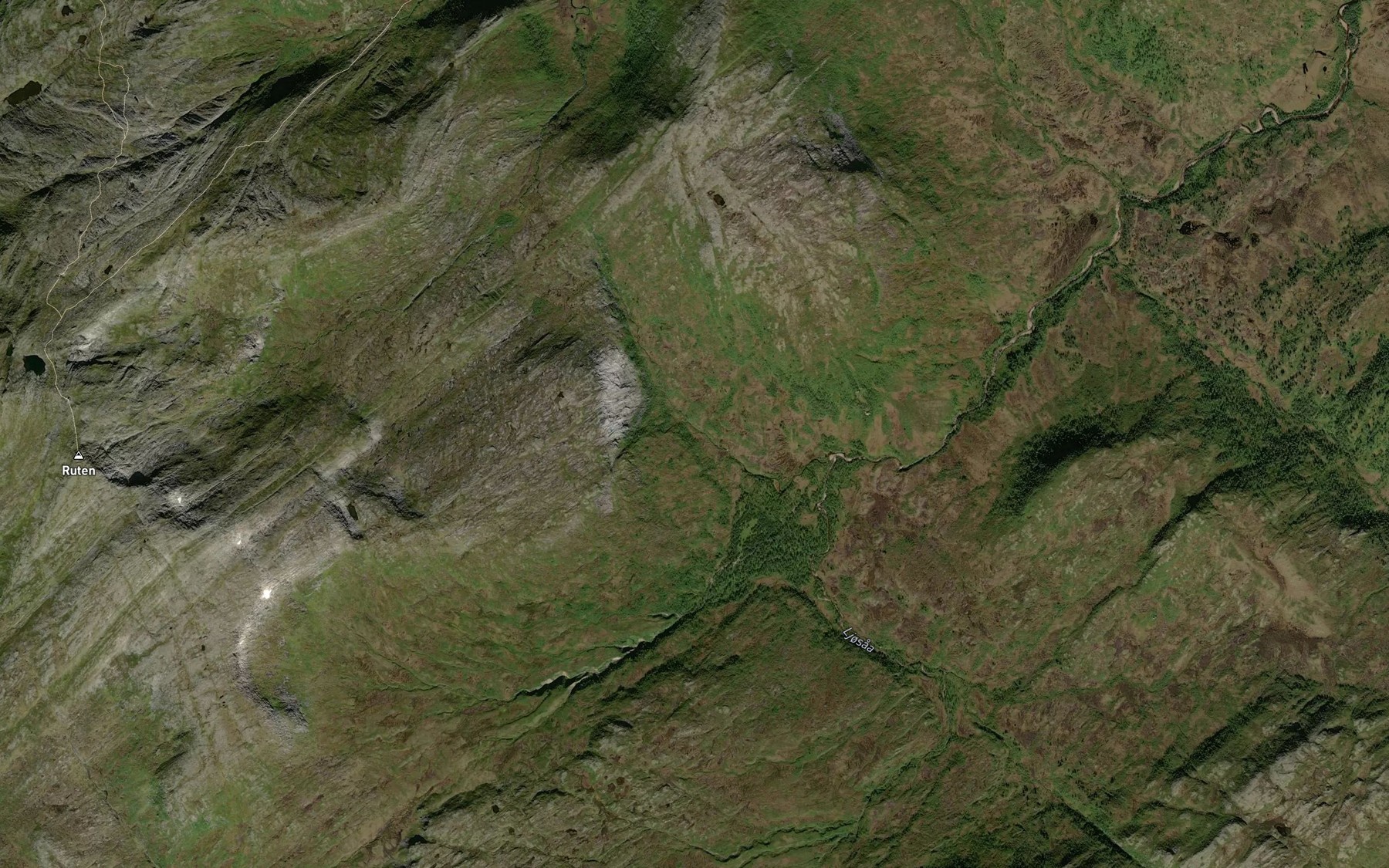 Satellite map of the Slettbekken