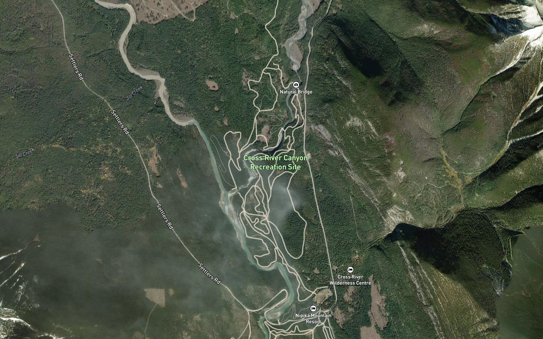 Satellite map of the Cross River