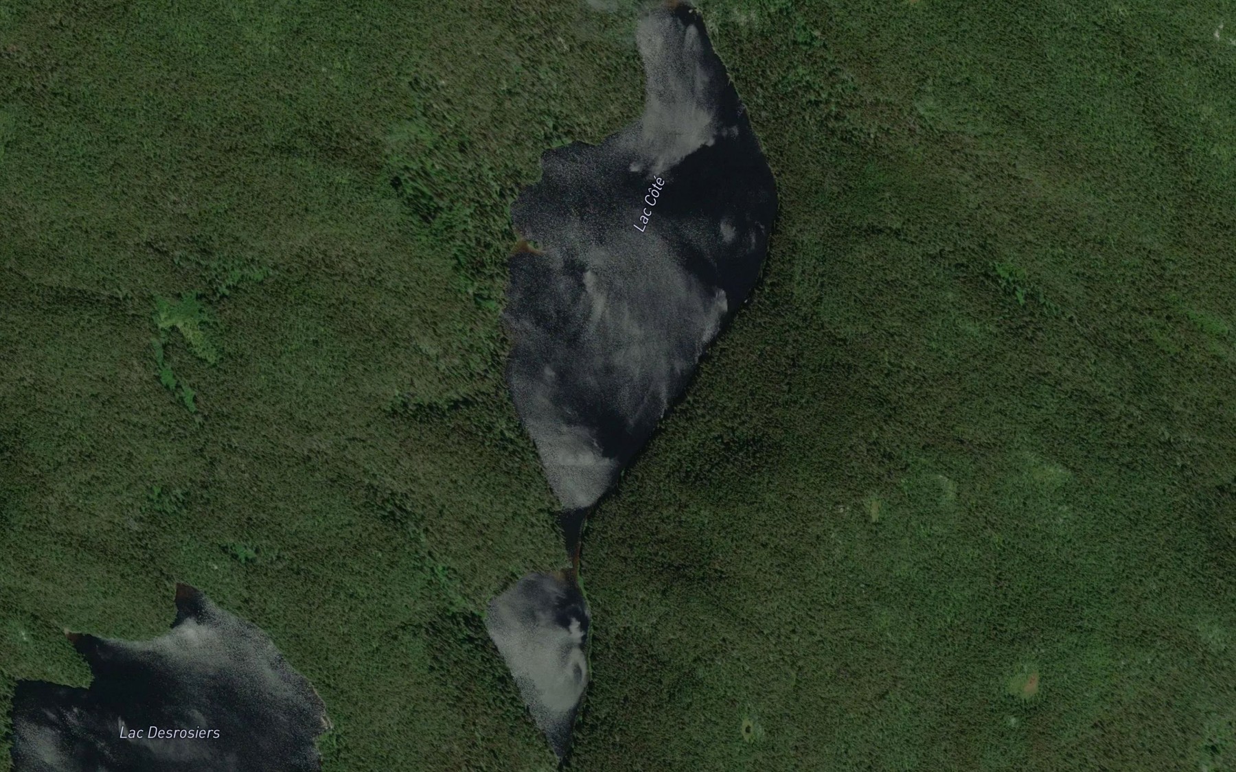 Satellite map of the Lac Cote