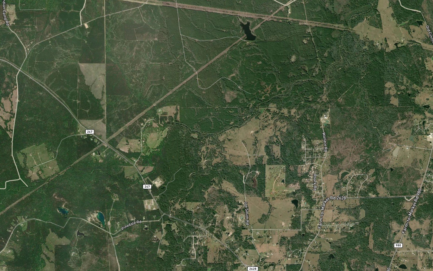 Satellite map of the Hadley Creek
