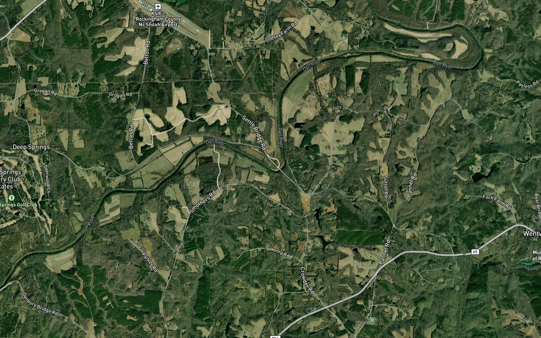 Satellite map of the Massy Creek