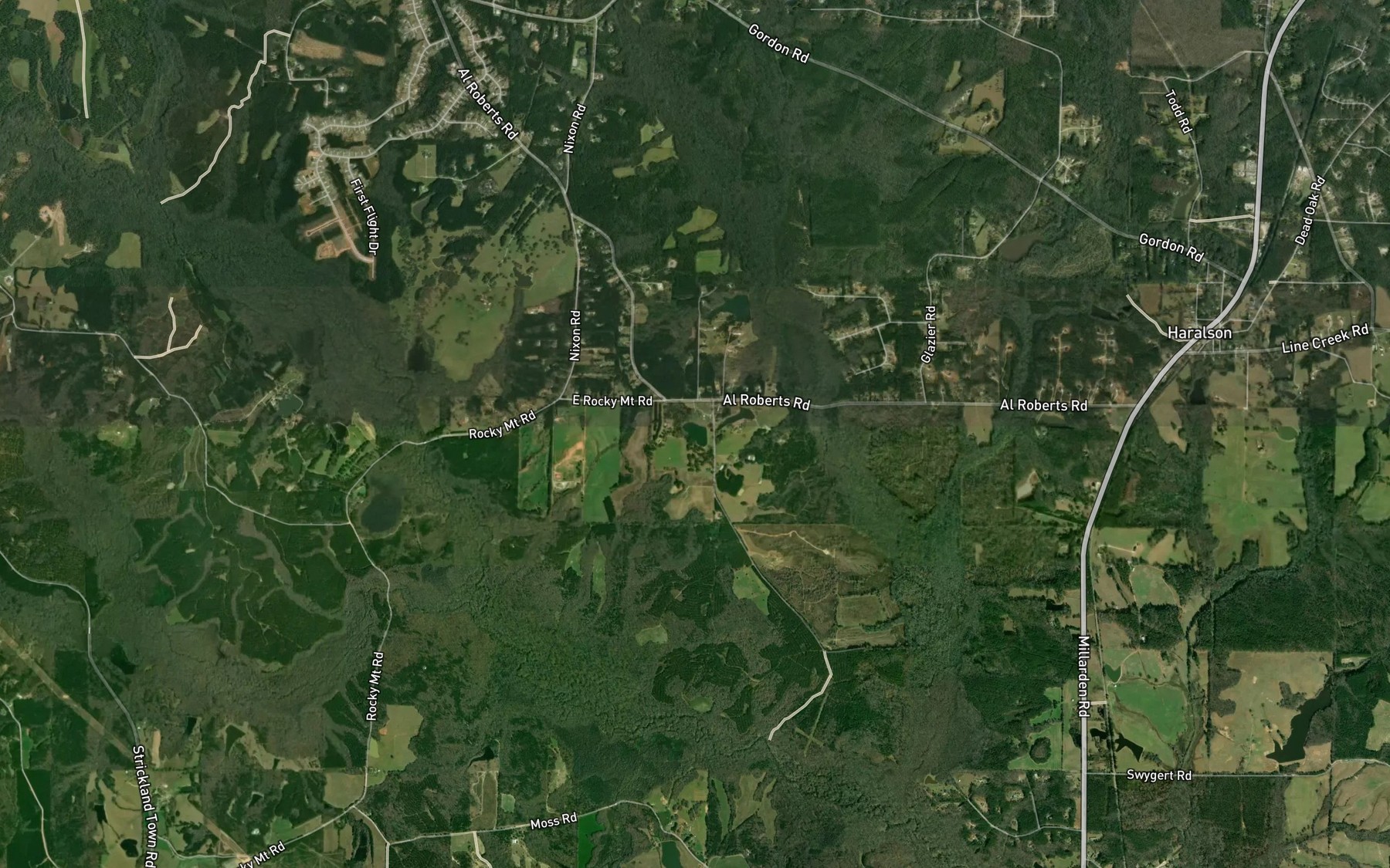 Satellite map of the Blue Pond