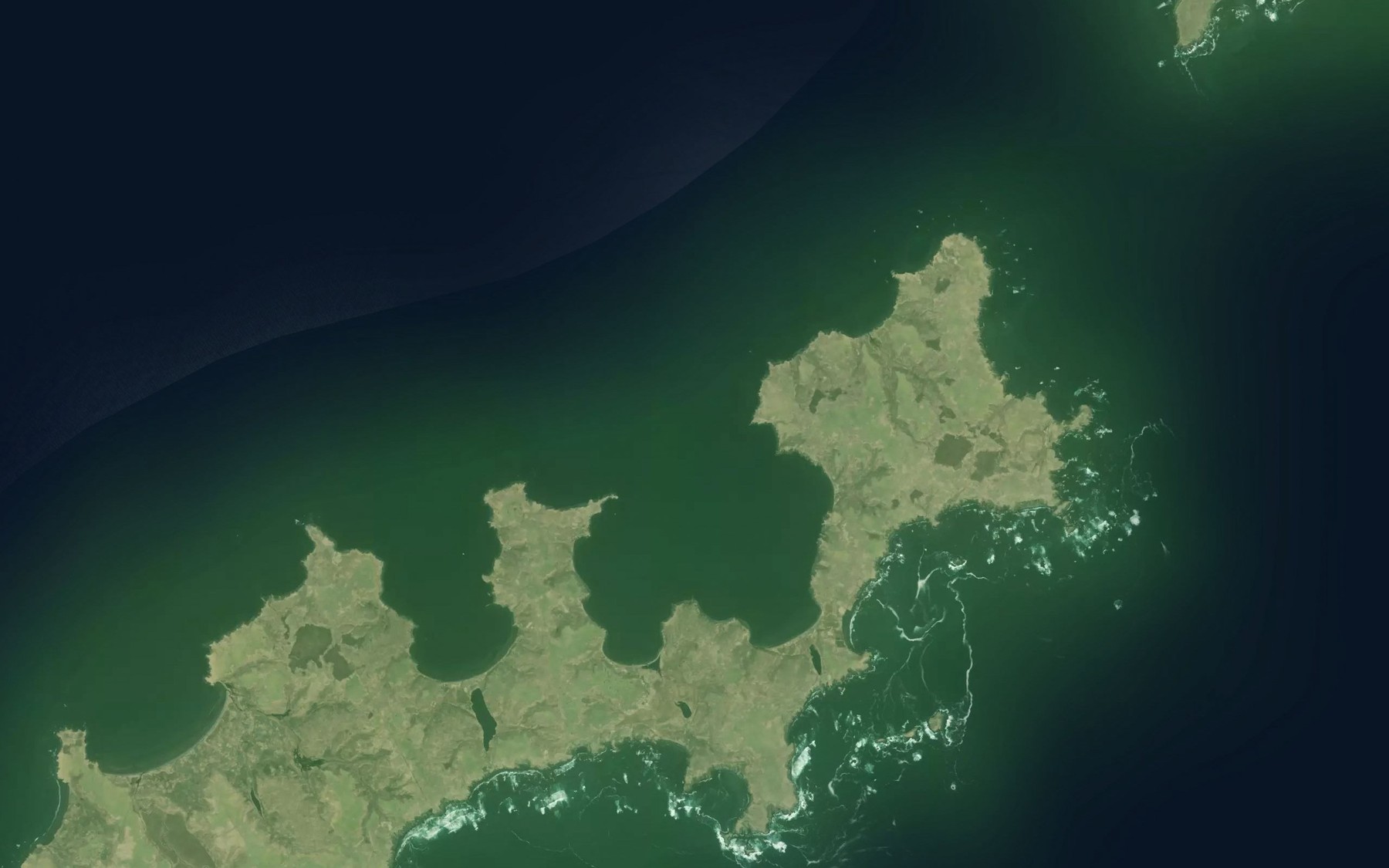 Satellite map of the Bukhta Shirokaya
