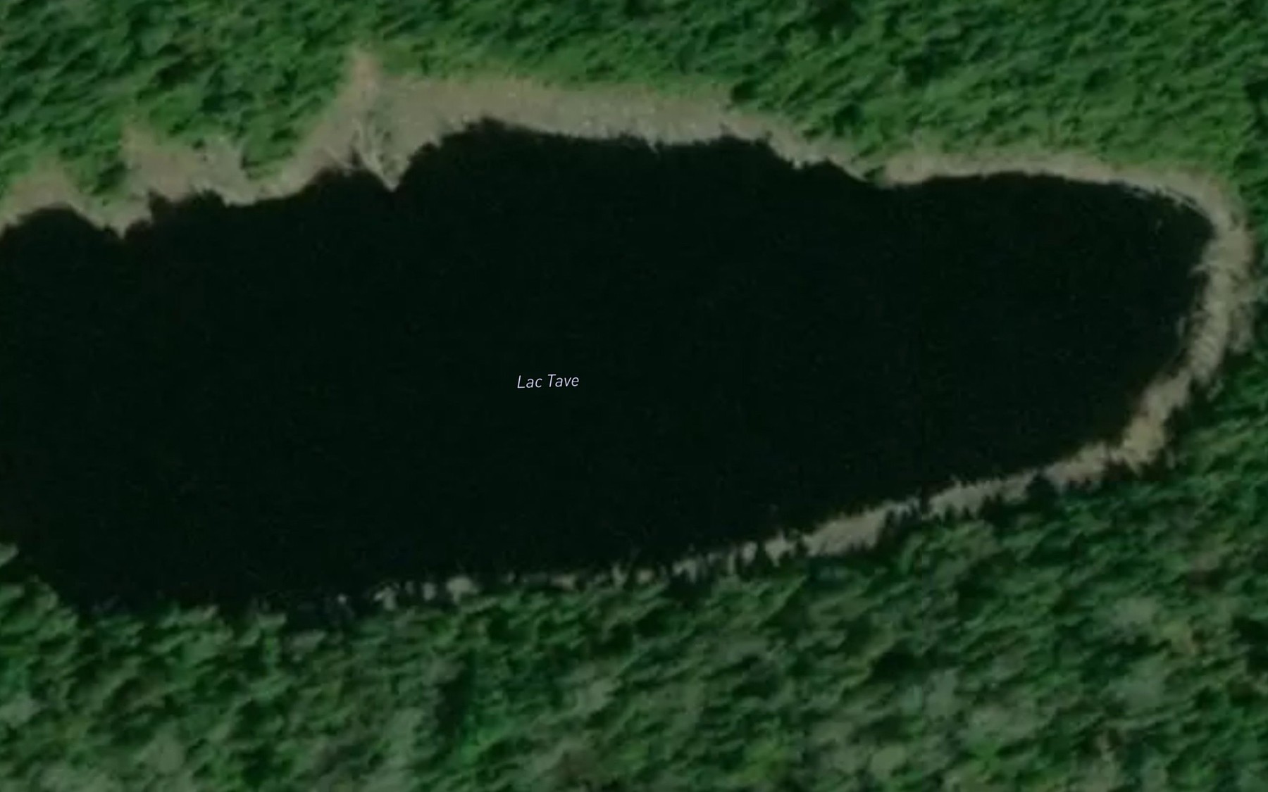 Satellite map of the Lac Tave