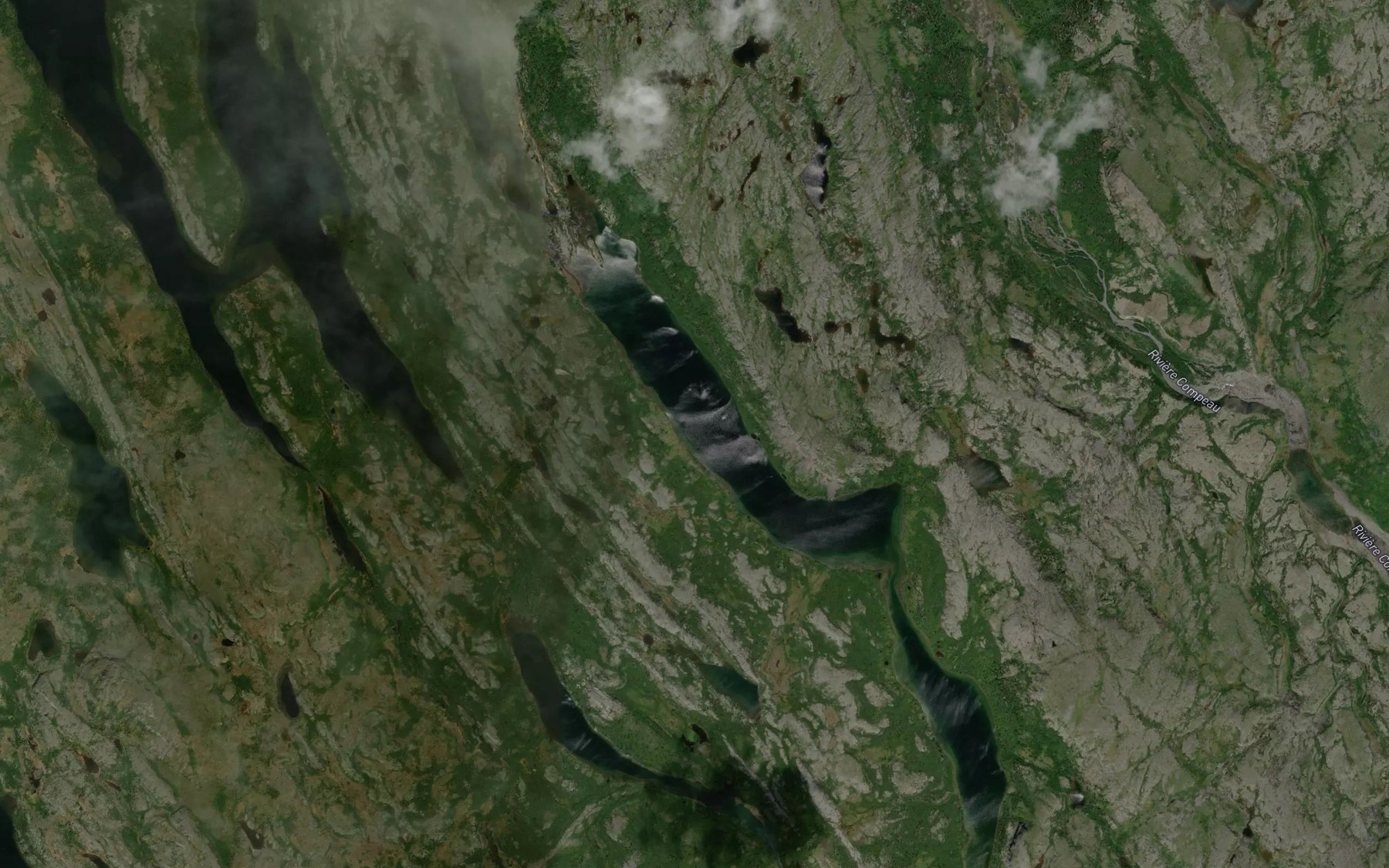 Satellite map of the Lac Hugues