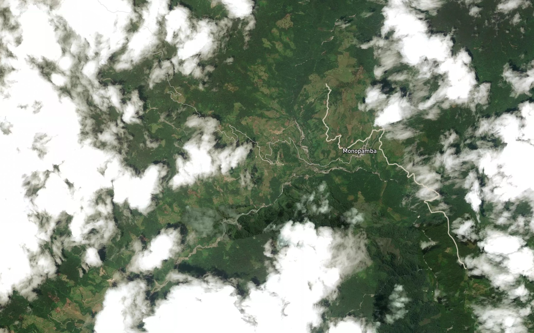 Satellite map of the Rio Afiladores